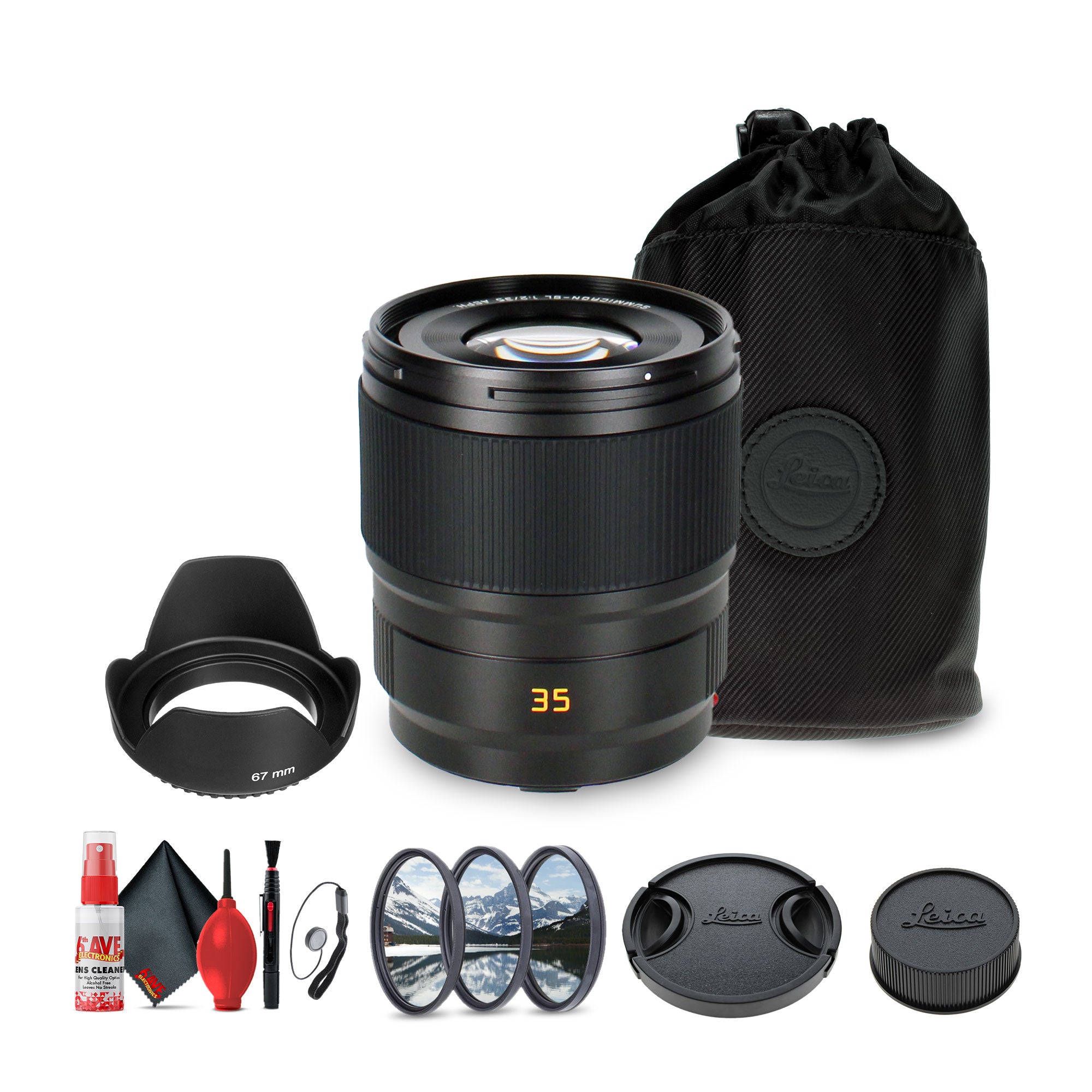 Leica Summicron-SL 35mm f/2 ASPH. Lens L-Mount + Lens Filter Kit + Cleaning Kit + More