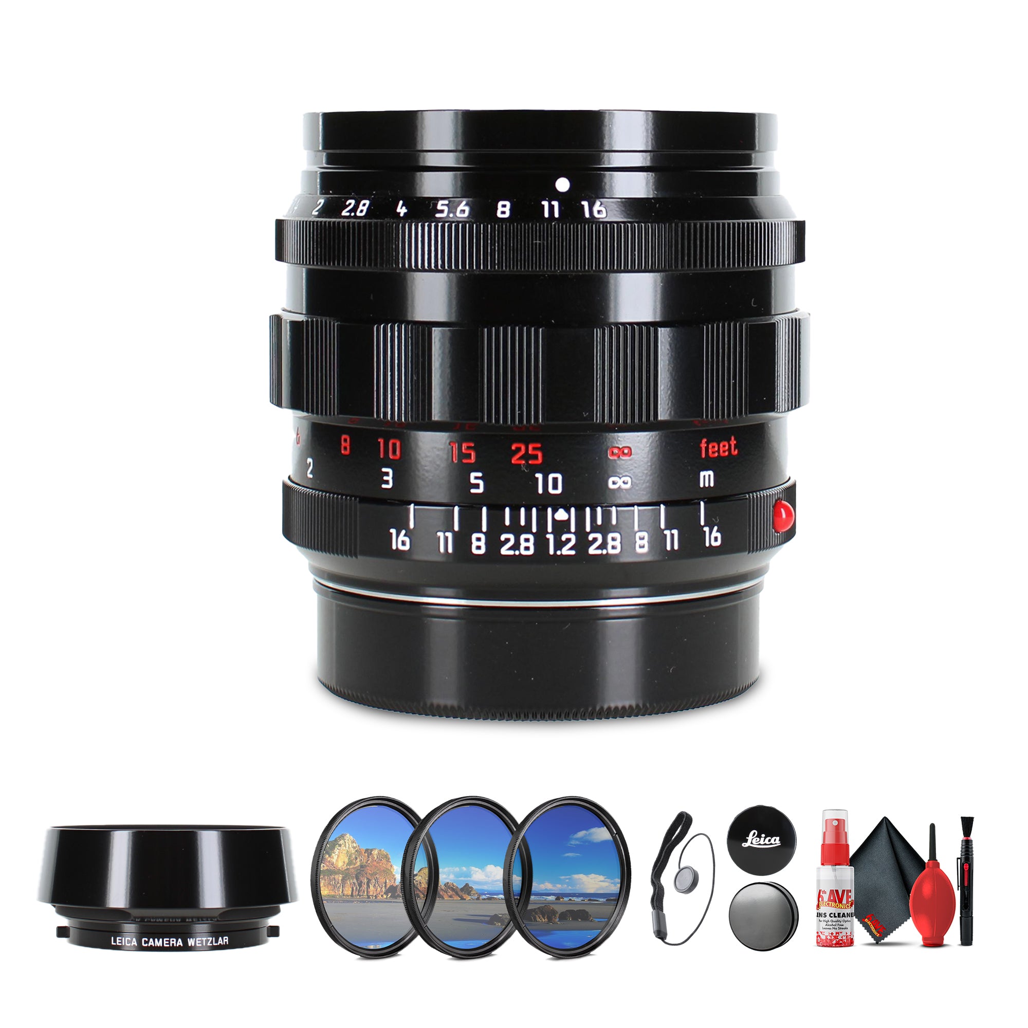Leica Noctilux-M 50mm f/1.2 ASPH. Lens Glossy Black | Ultra-Fast Classic Design + More