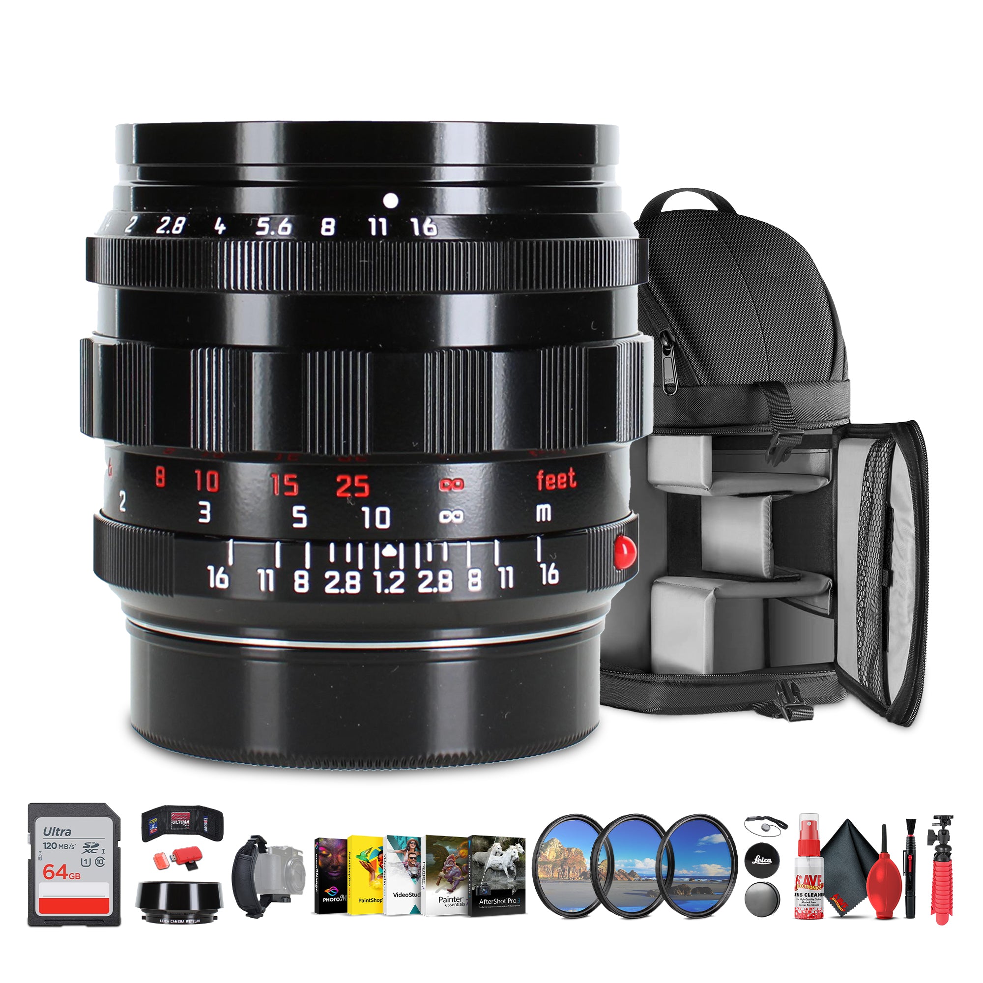 Leica Noctilux-M 50mm f/1.2 ASPH. Lens Glossy Black | Ultra-Fast Classic Design + More