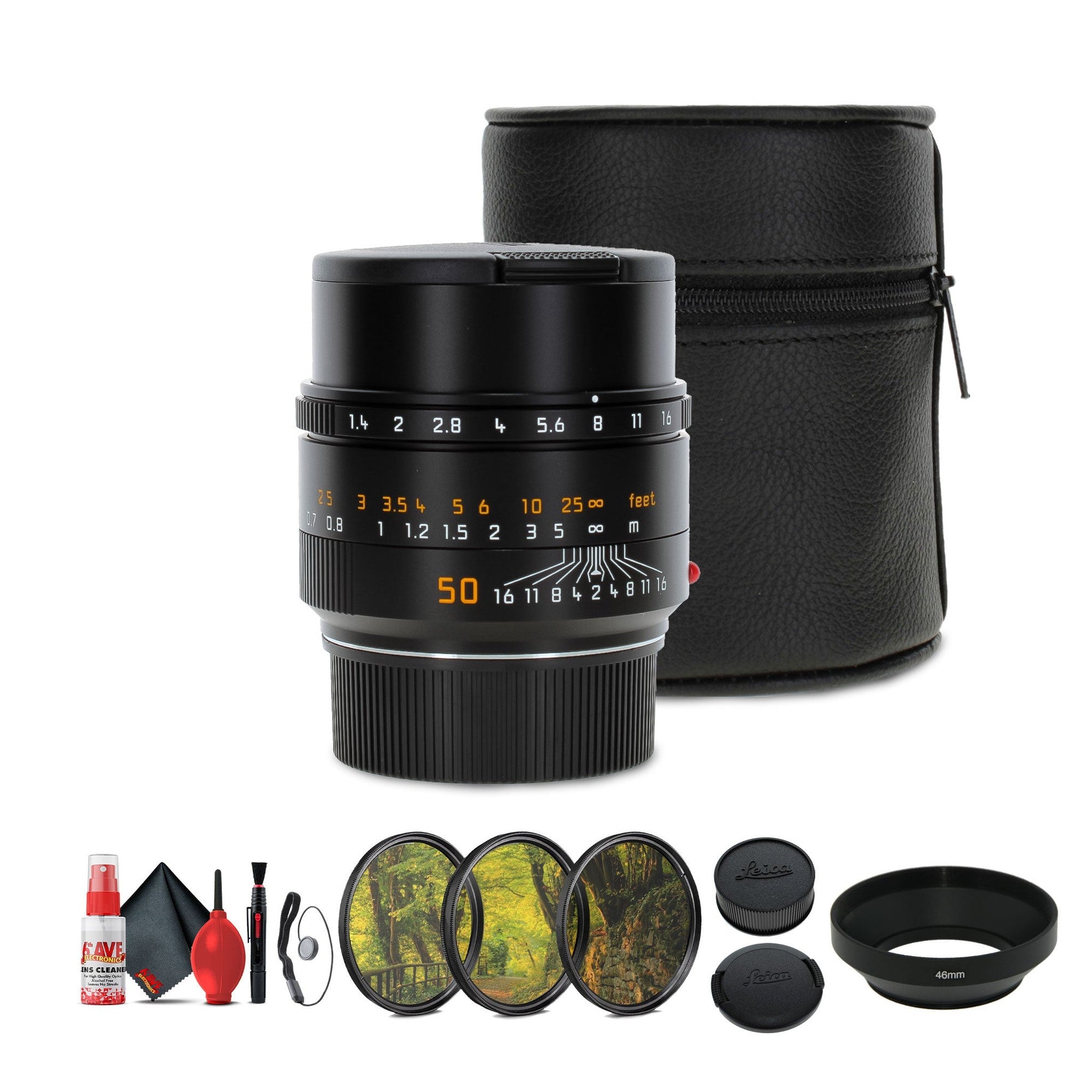 Leica Summilux-M 50mm f/1.4 ASPH. Lens + Lens Filter Kit + Cleaning Kit + More Leica