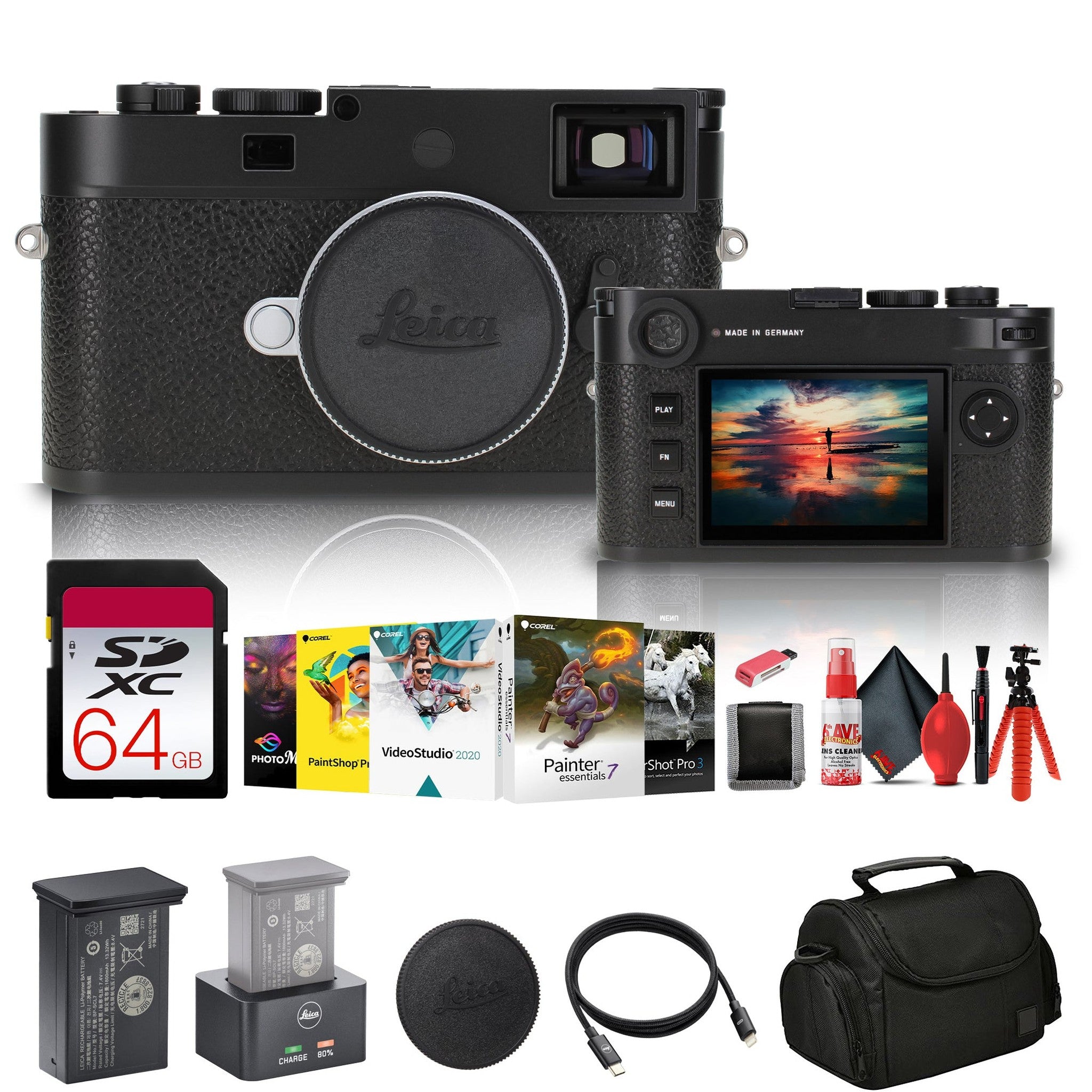 Leica M11-P Rangefinder Camera Black 202-11 + 64GB Memory Card + Bag + More