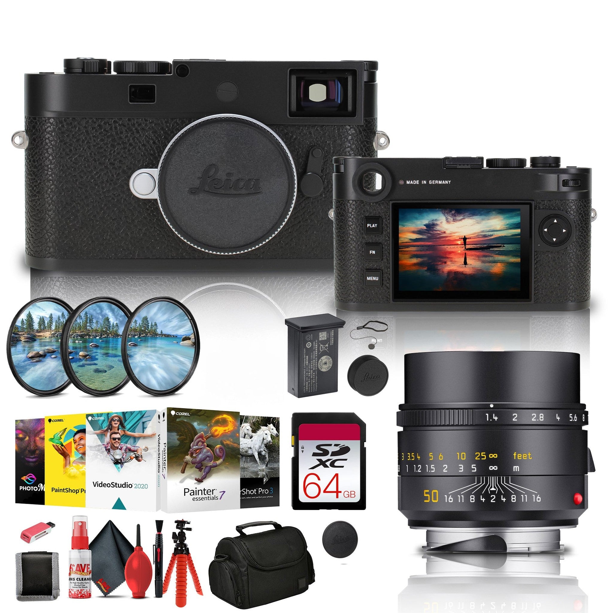 Leica M11-P Rangefinder Camera Black 202-11 + Leica 50mm f/1.4 Lens + More