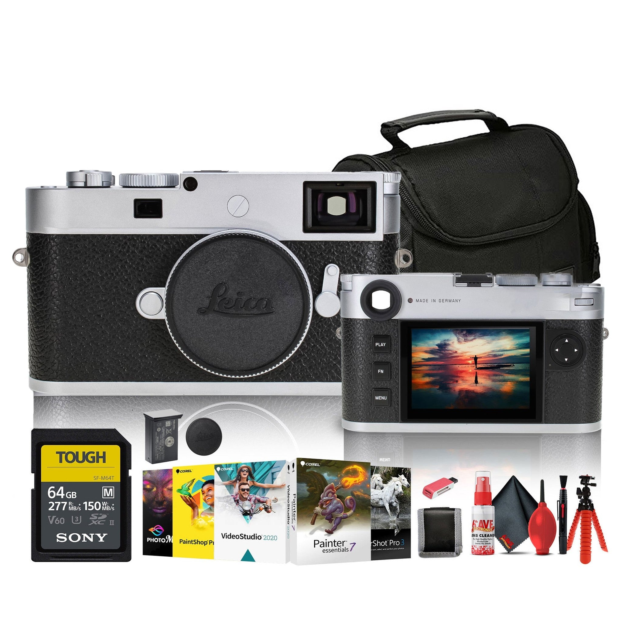 Leica M11-P Rangefinder Camera Silver 202-14 + 64GB Memory Card + Bag + More Leica