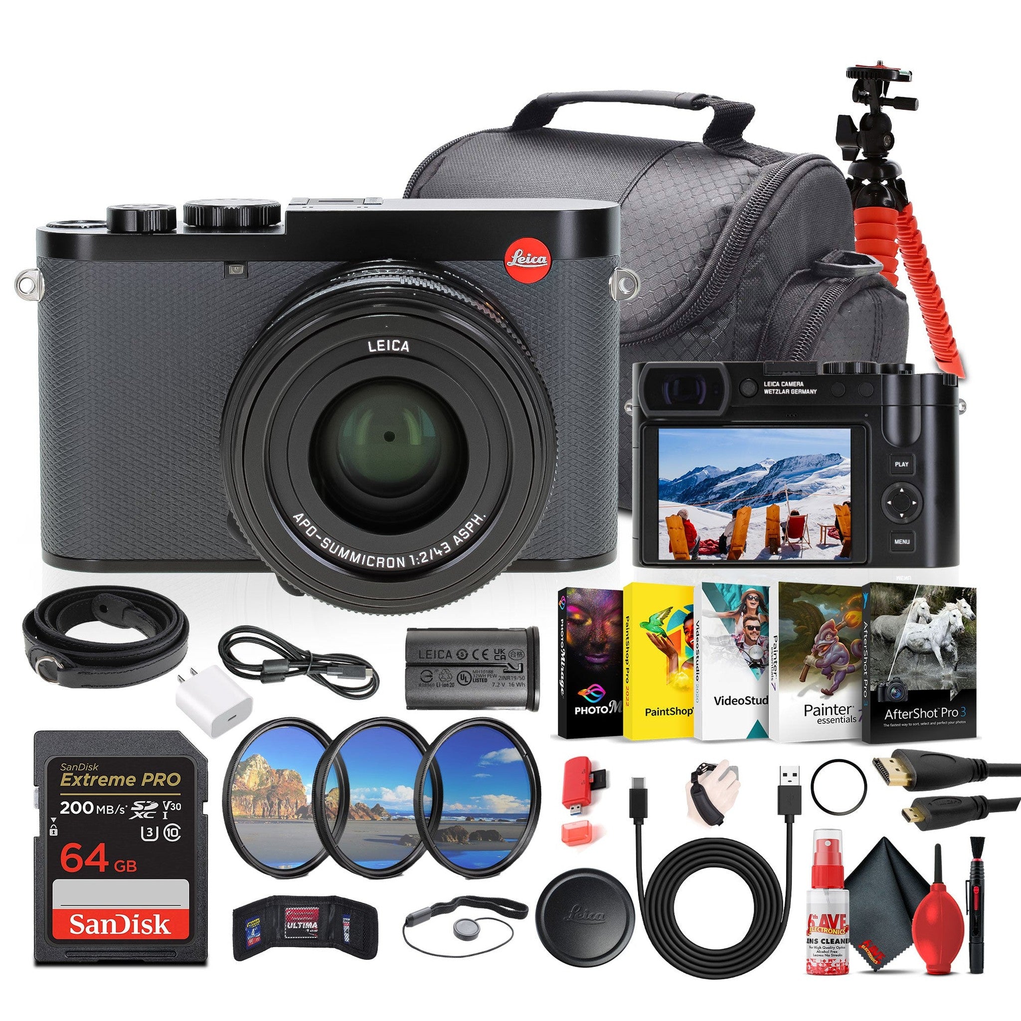 Leica Q3 43 Compact Portable Powerful Digital Camera + 128GB Memory Card + More Leica