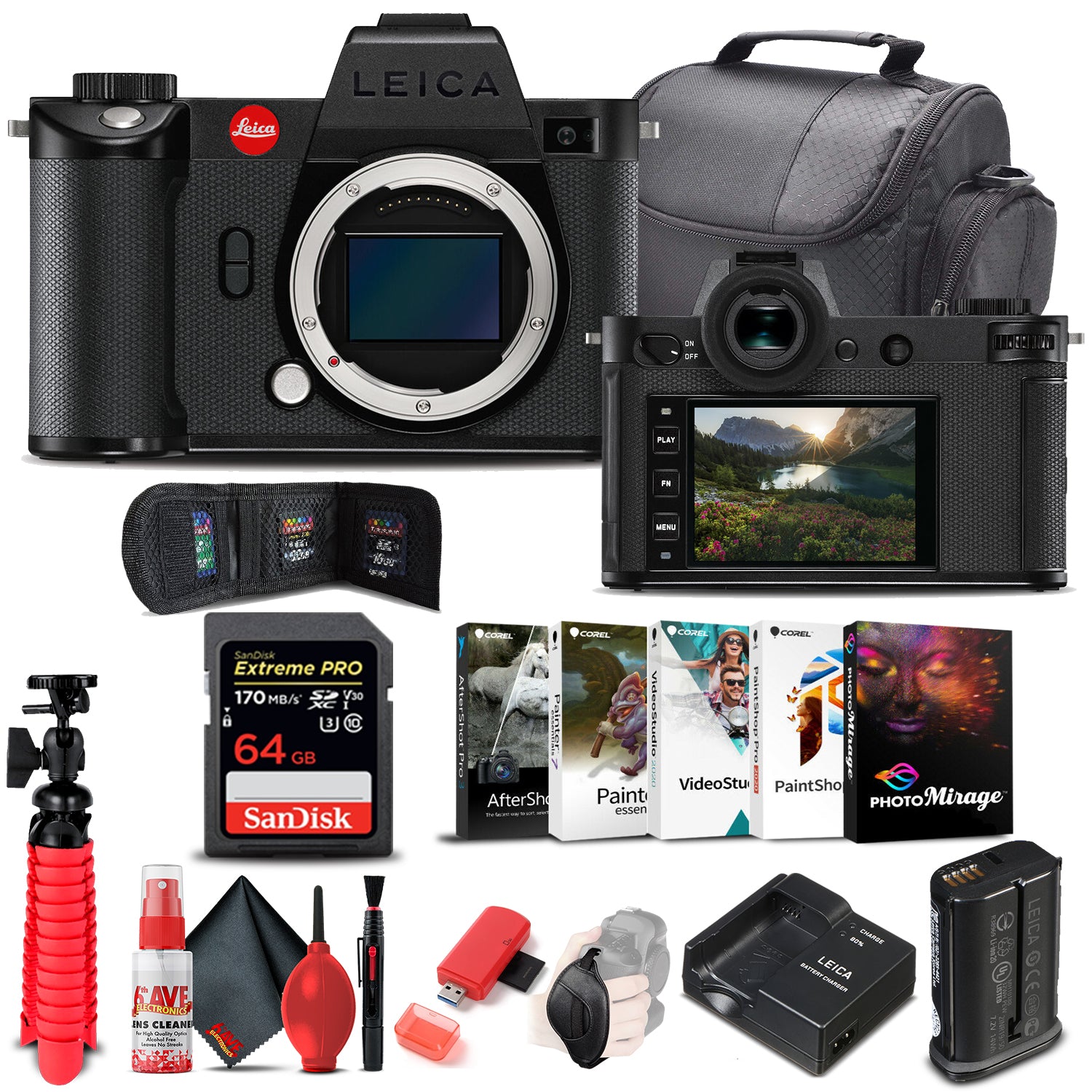 Leica SL2-S Mirrorless Digital Camera Body Only Graphic Bundle