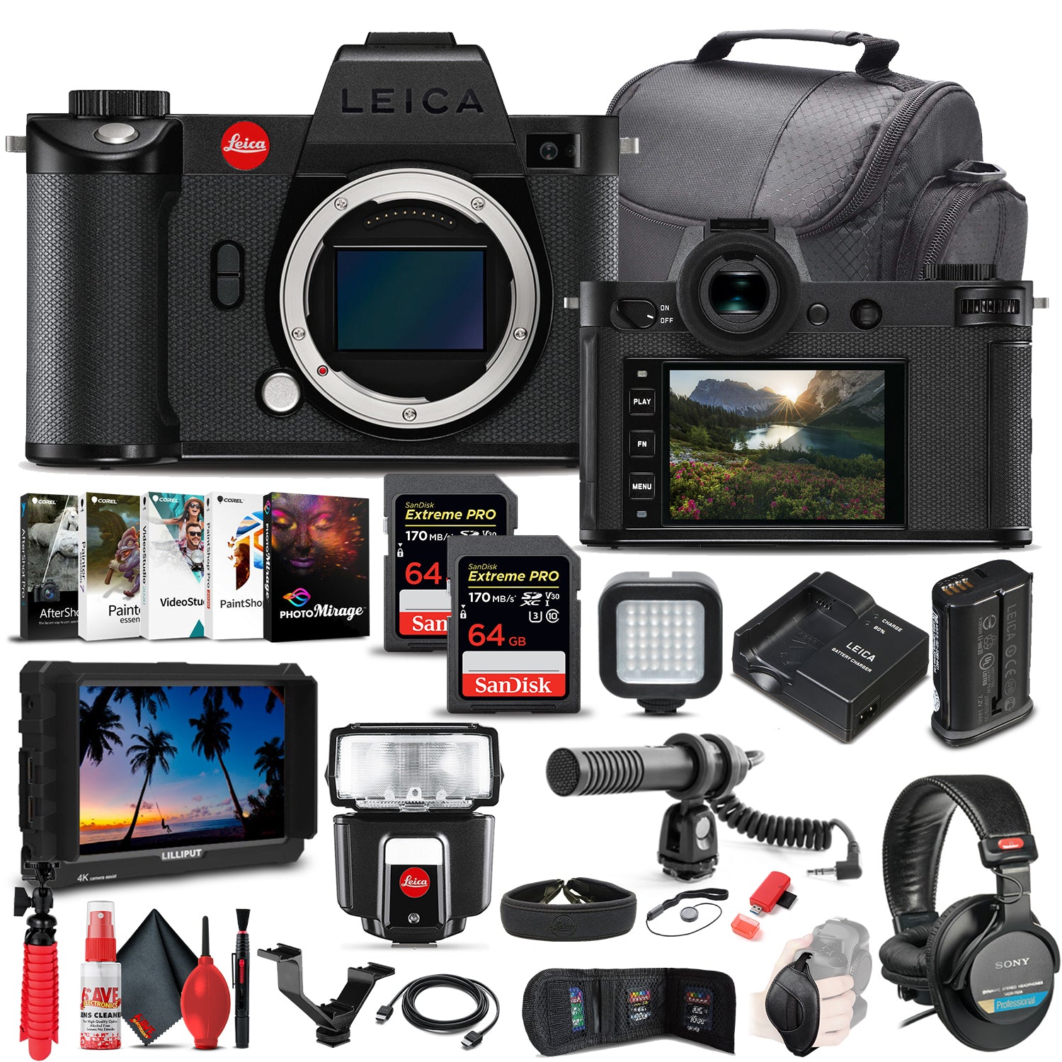 Leica SL2-S Mirrorless Digital Camera Body 10880 Extreme Video Bundle