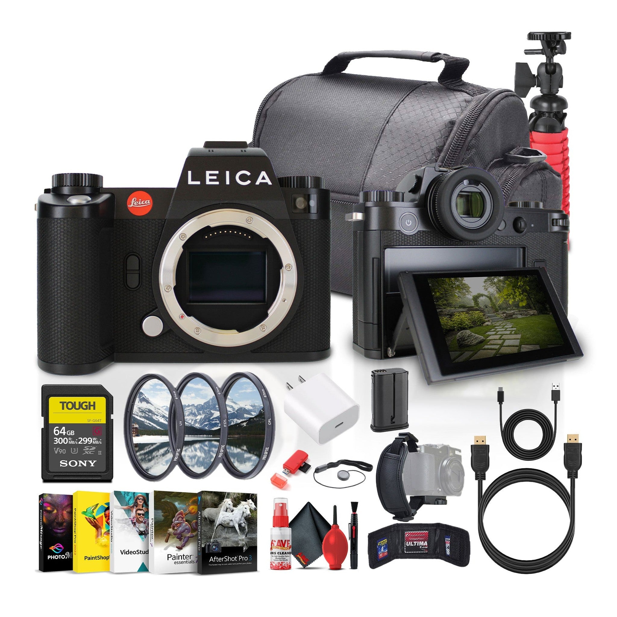 Leica SL3 Mirrorless Digital Camera + 64GB Memory Card + Photography Software + More Leica