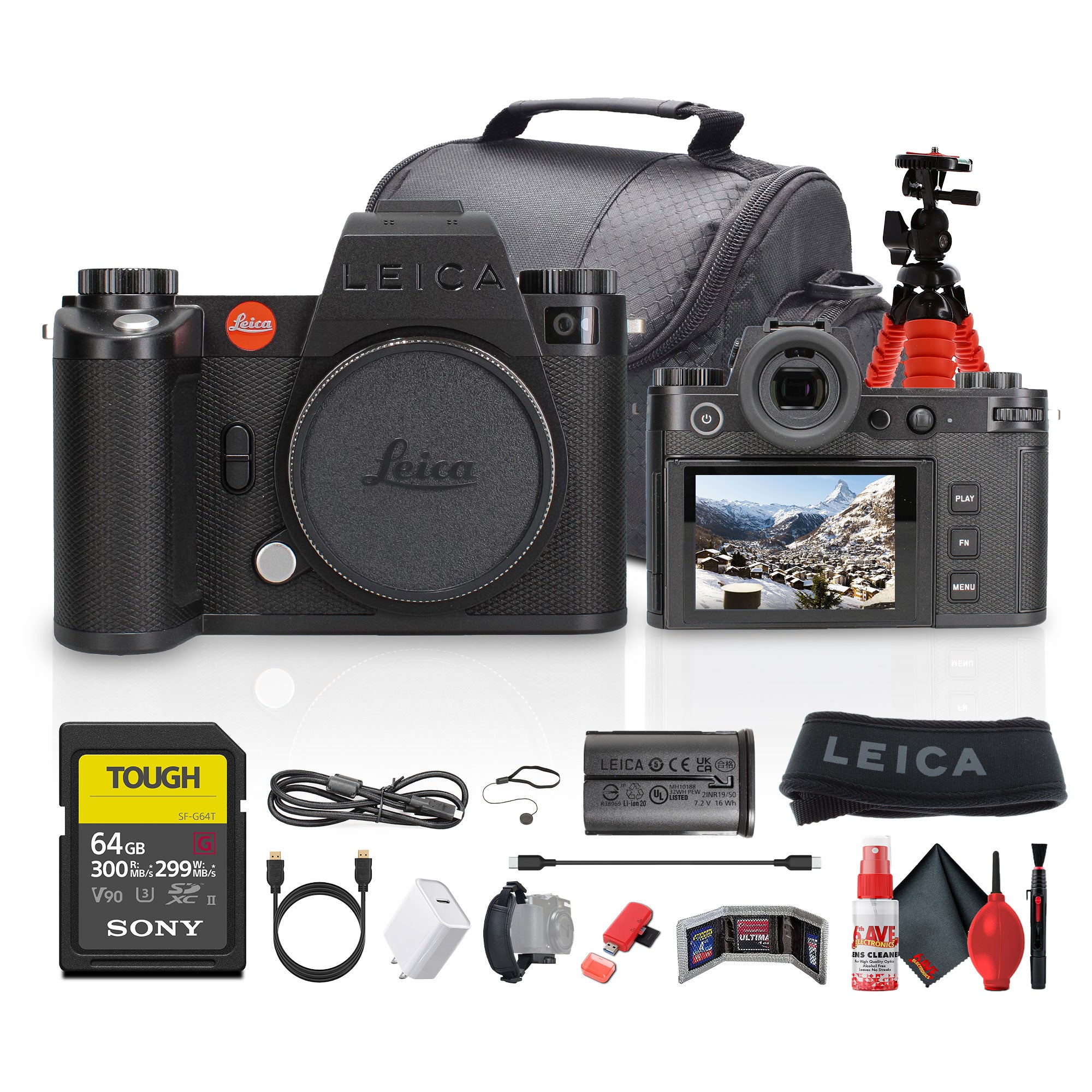 Leica SL3-S Mirrorless Digital Camera + 64GB Memory Card + Camera Bag - Bundle