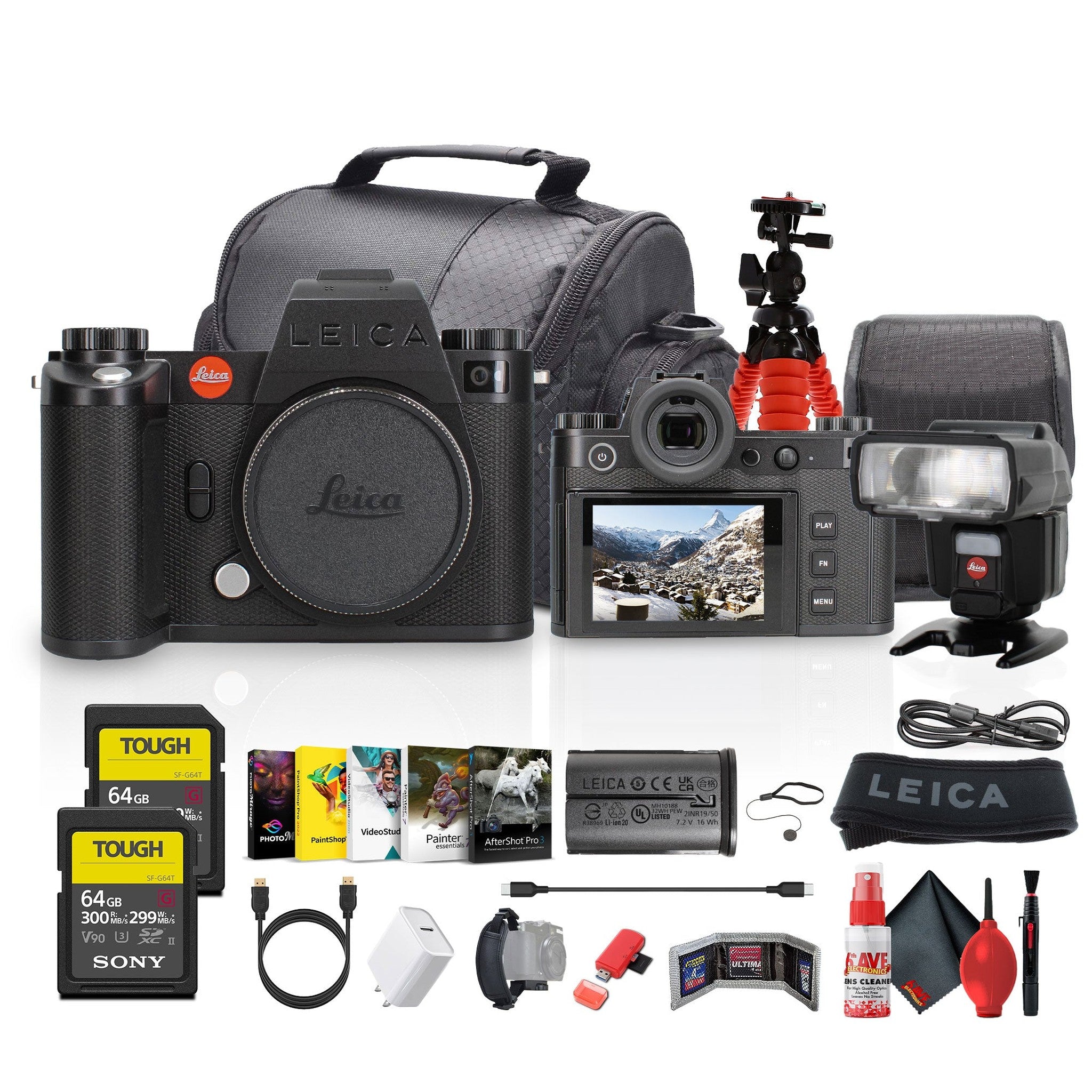 Leica SL3-S Mirrorless Digital Camera + Leica SF 40 Flash + 64GB Memory Card - Bundle Leica