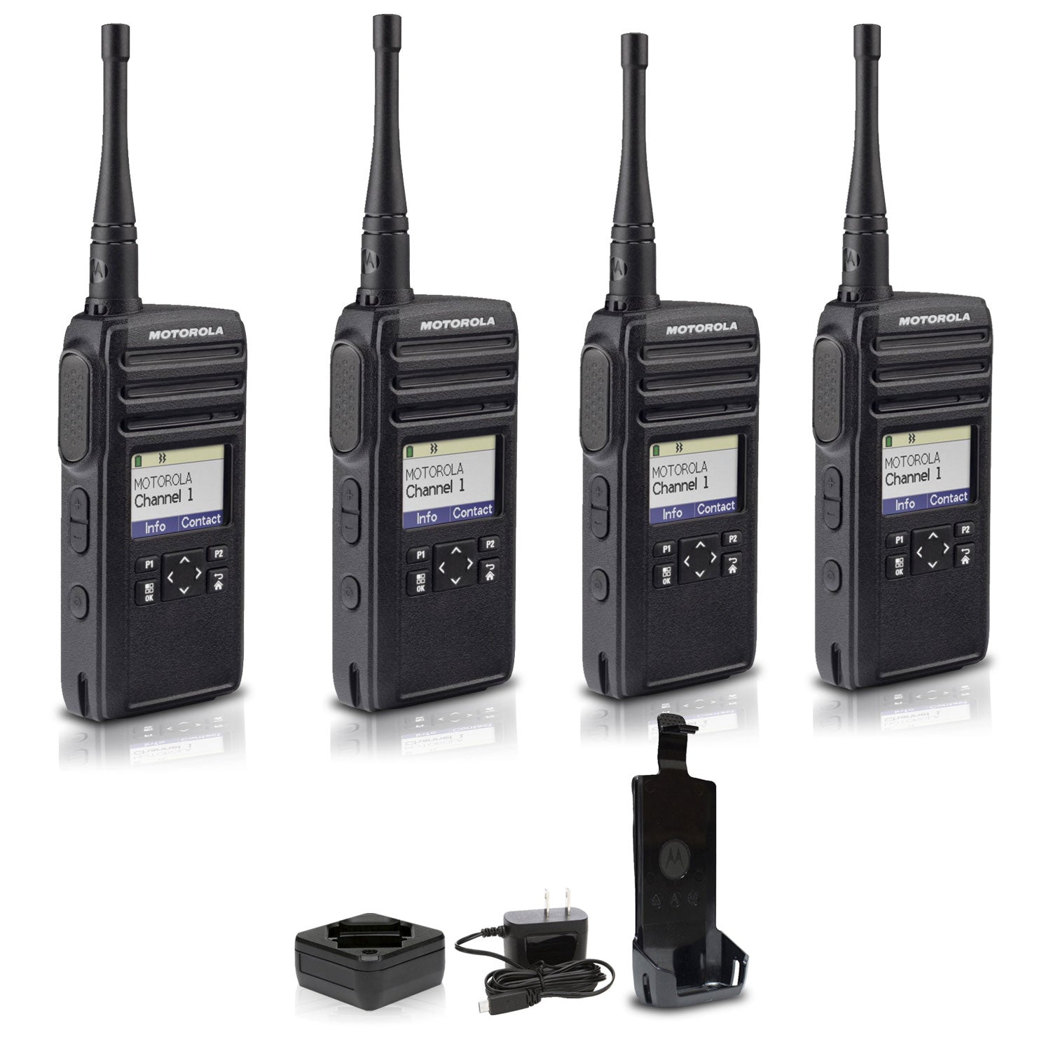 Motorola DTR700 900 MHz Digital 2-Way Radio 50 Channels 4-Pack