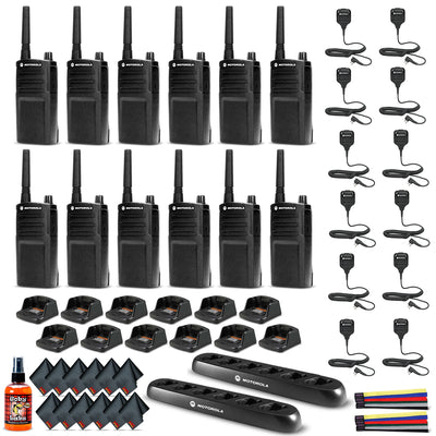 12 x Motorola RMU2040 On-Site 2-Way Radio (RMU2040) - 12 Pack With Mics Bundle