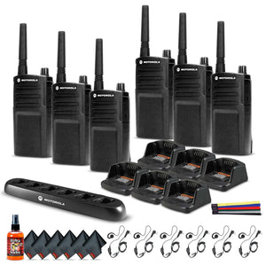6 x Motorola RMU2040 On-Site 2-Way Radio RMU2040 - 6 Pack With Mics Supreme Bundle Motorola