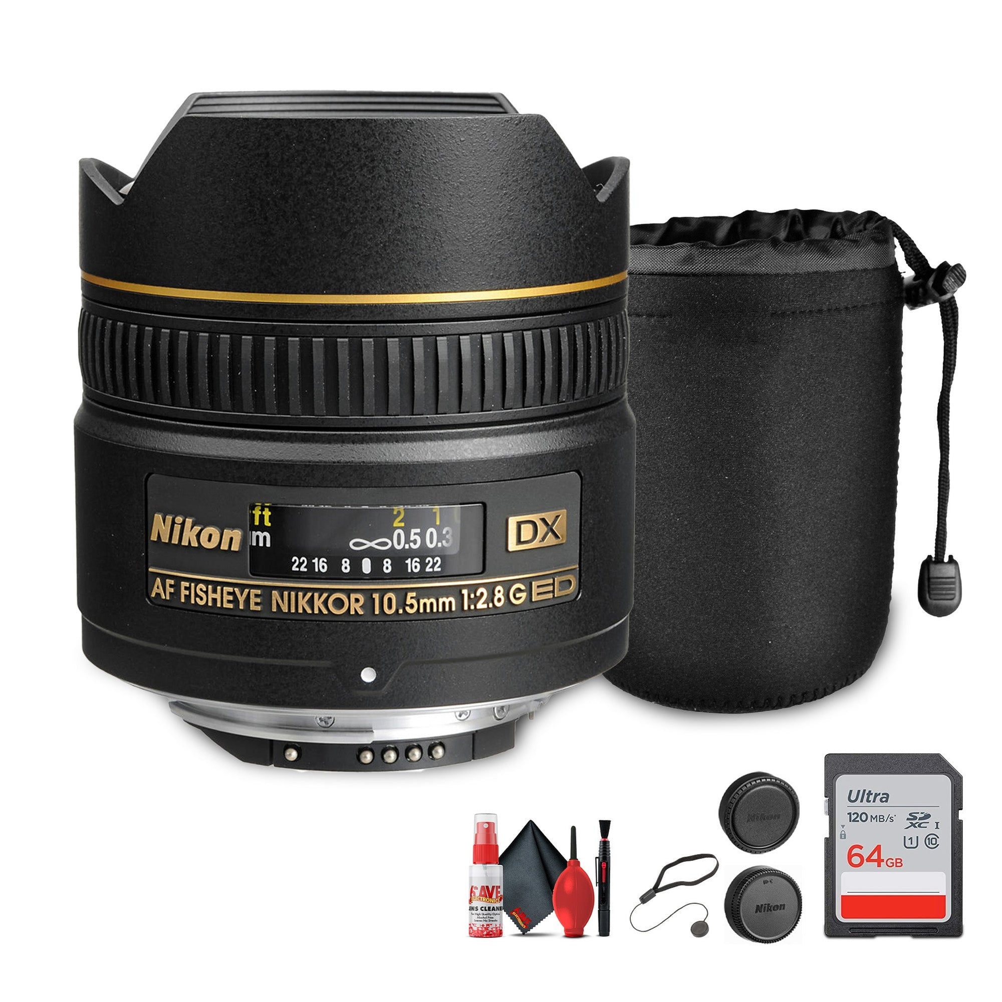 Nikon AF DX Fisheye-NIKKOR 10.5mm f/2.8G ED Lens for Creative Photography + More
