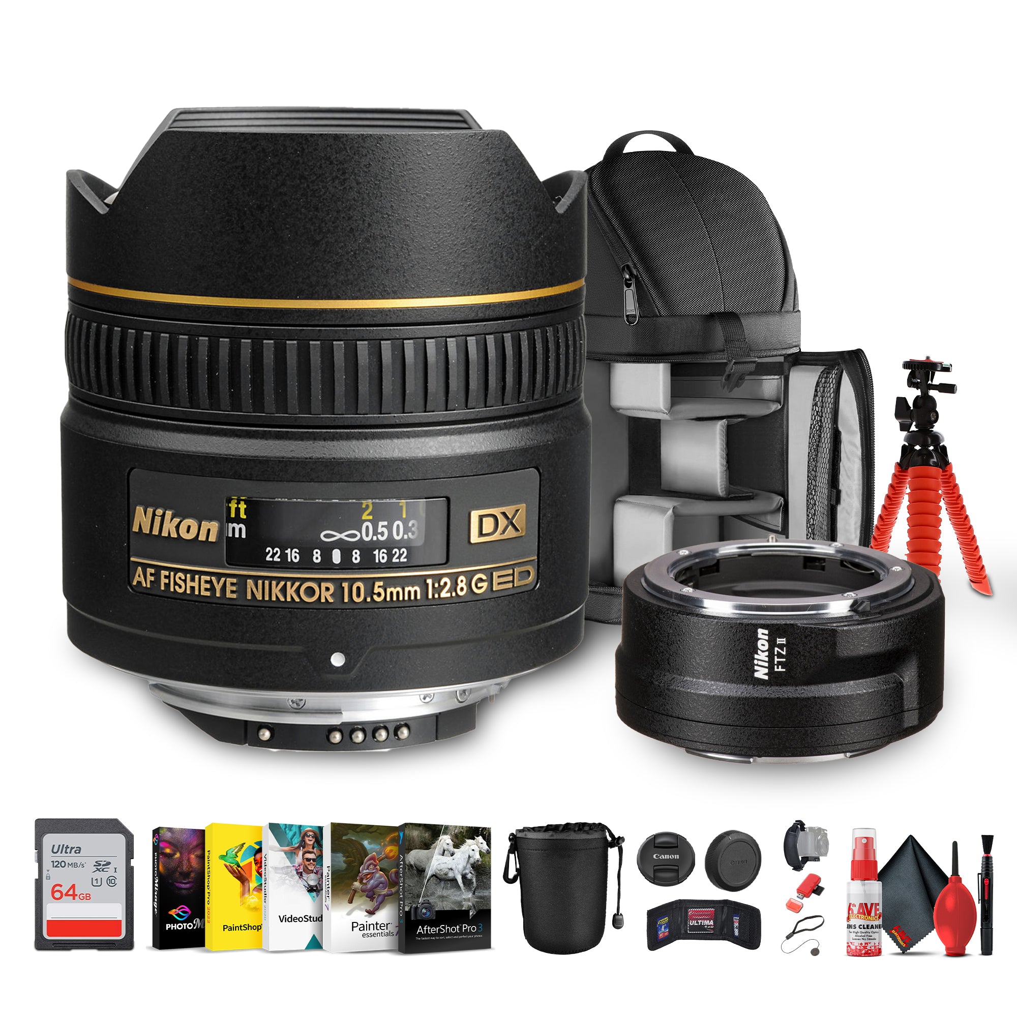Nikon AF DX Fisheye-NIKKOR 10.5mm f/2.8G ED Lens for Creative Photography + More