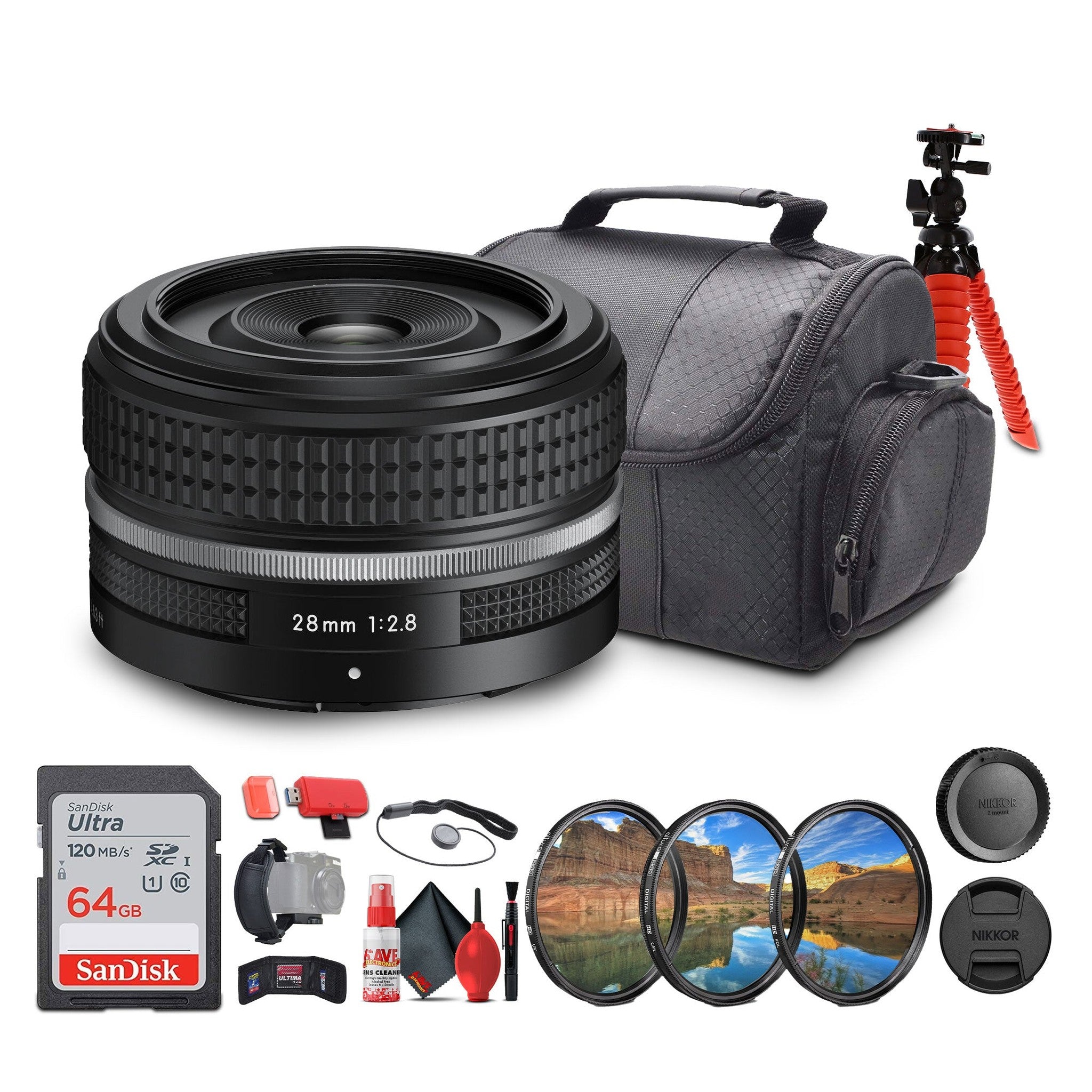 Nikon NIKKOR Z-Mount 28mm f/2.8 SE Ultra-Compact and Lightweight FX-Format Lens + More Nikon