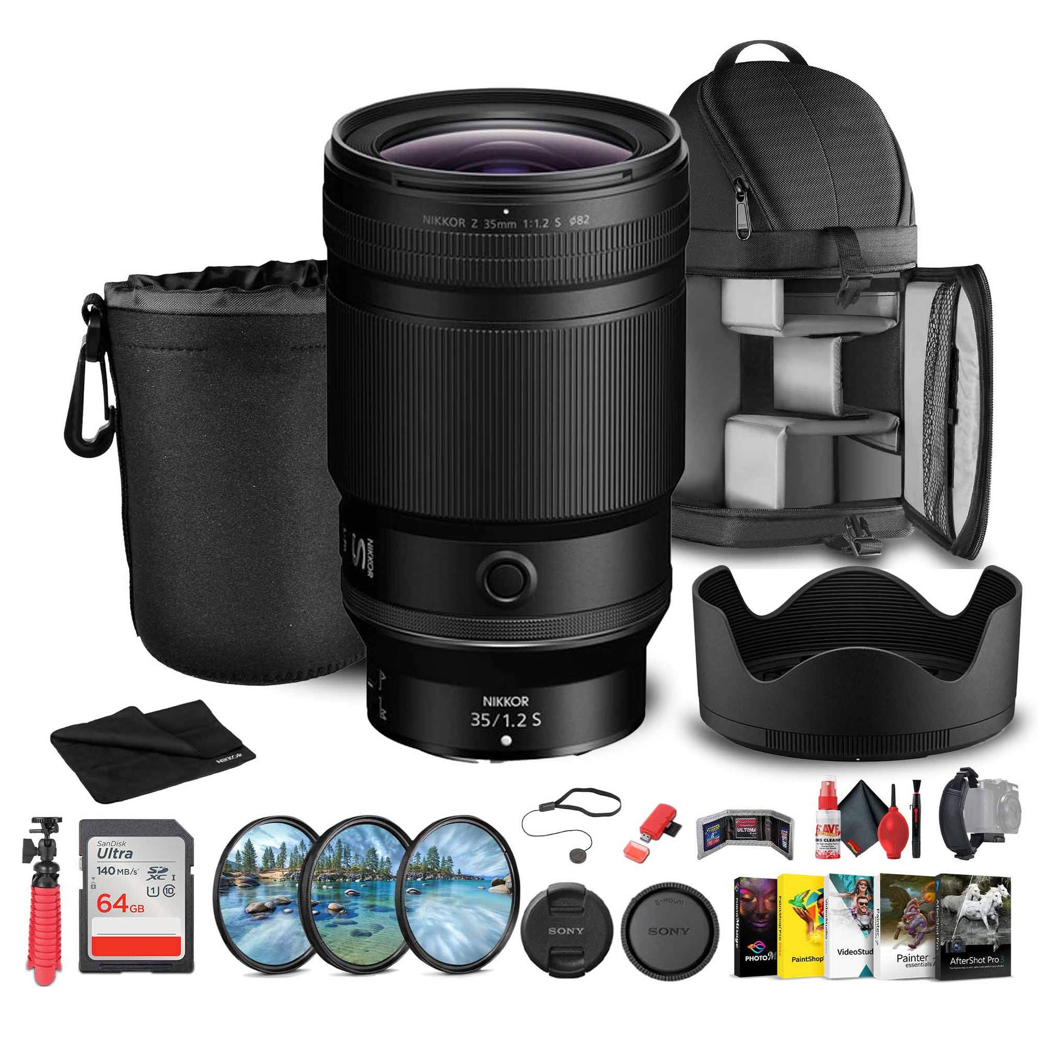 Nikon NIKKOR Z 35mm f/1.2 S Pro Lens Nikon Z + Sling Backpack - Bundle