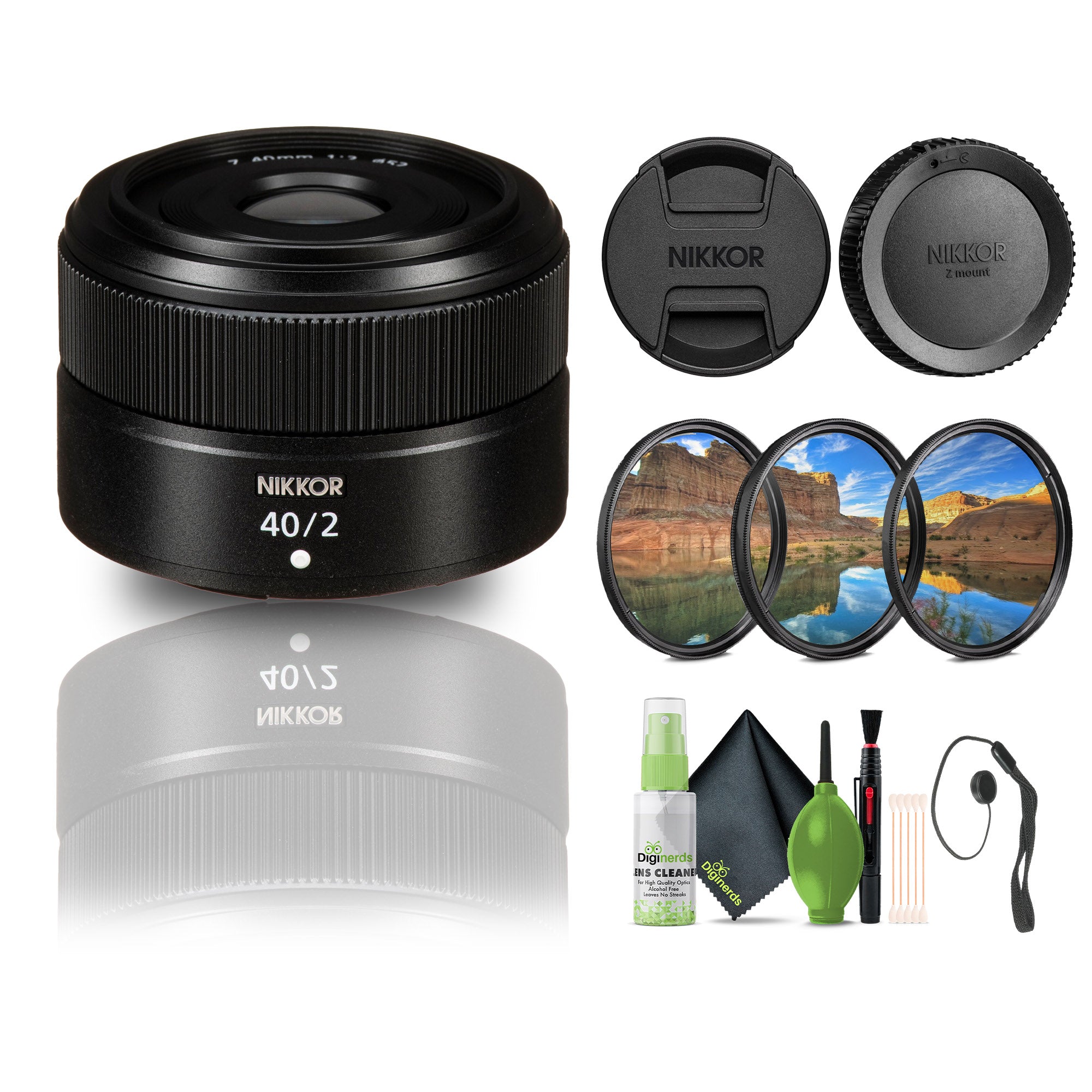 Nikon NIKKOR Z 40mm f/2 Standard Prime Lens for Nikon Z Cameras (20102) + Filters - Bundle