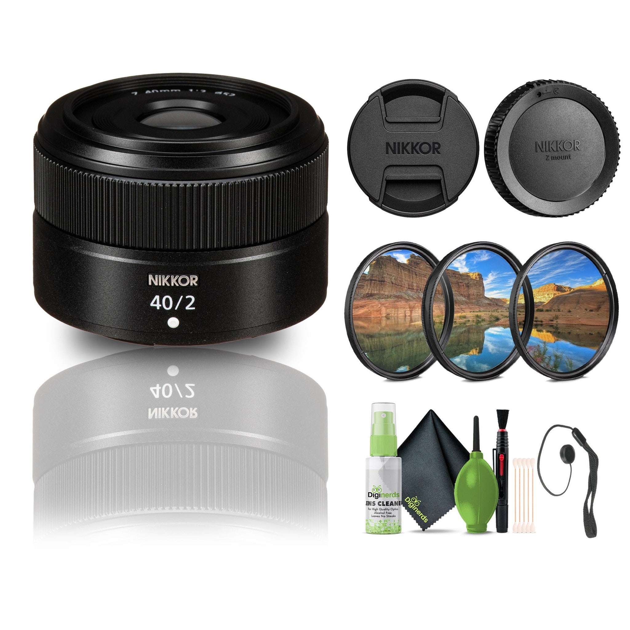 Nikon NIKKOR Z 40mm f/2 Standard Prime Lens for Nikon Z Cameras 20102 + Filters - Bundle