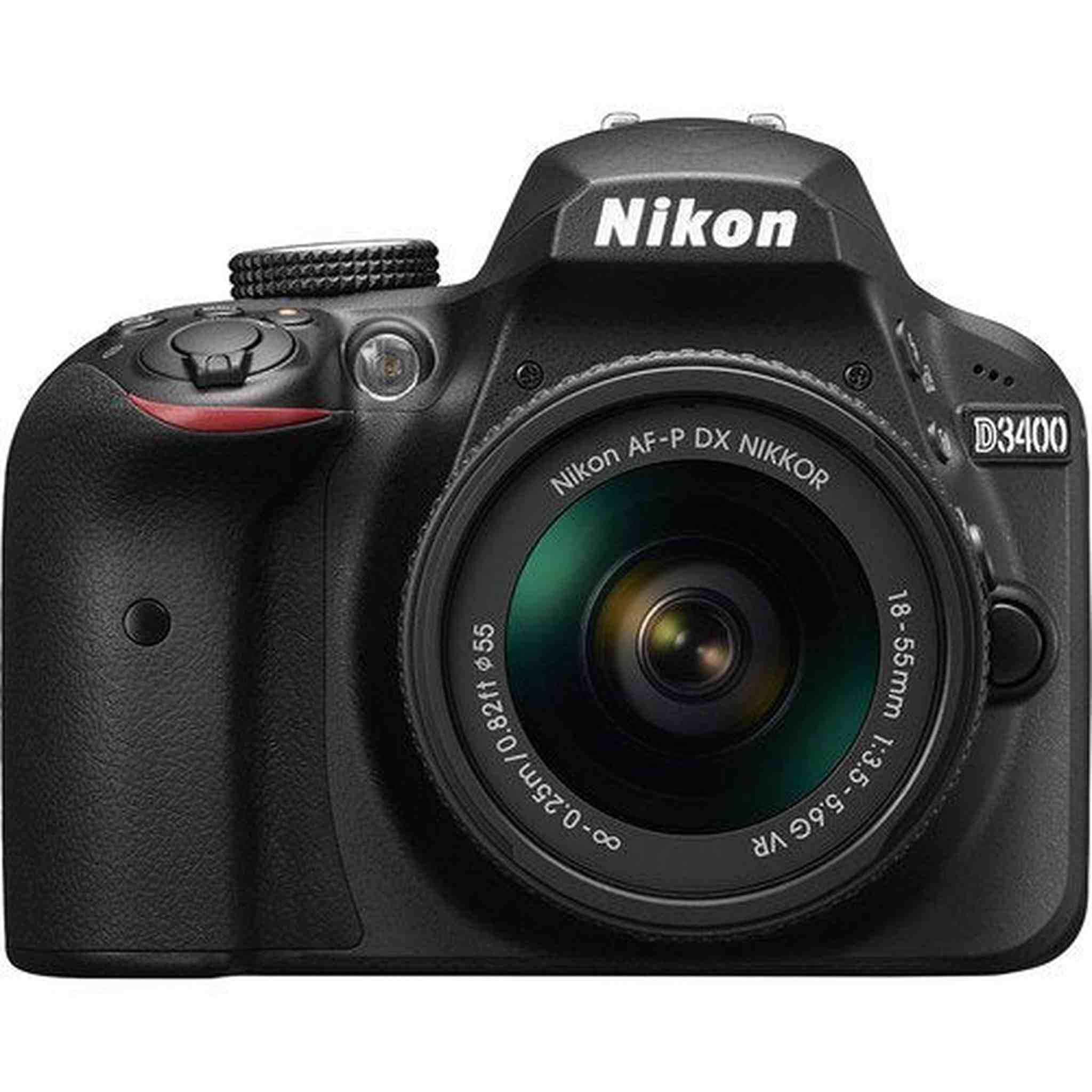 Nikon D3400 DSLR Camera with 18-55mm Lens 1571 Professional Bundle W/Bag, Extra Battery, LED Light, Mic, Filters, Tripod, Monitor and More