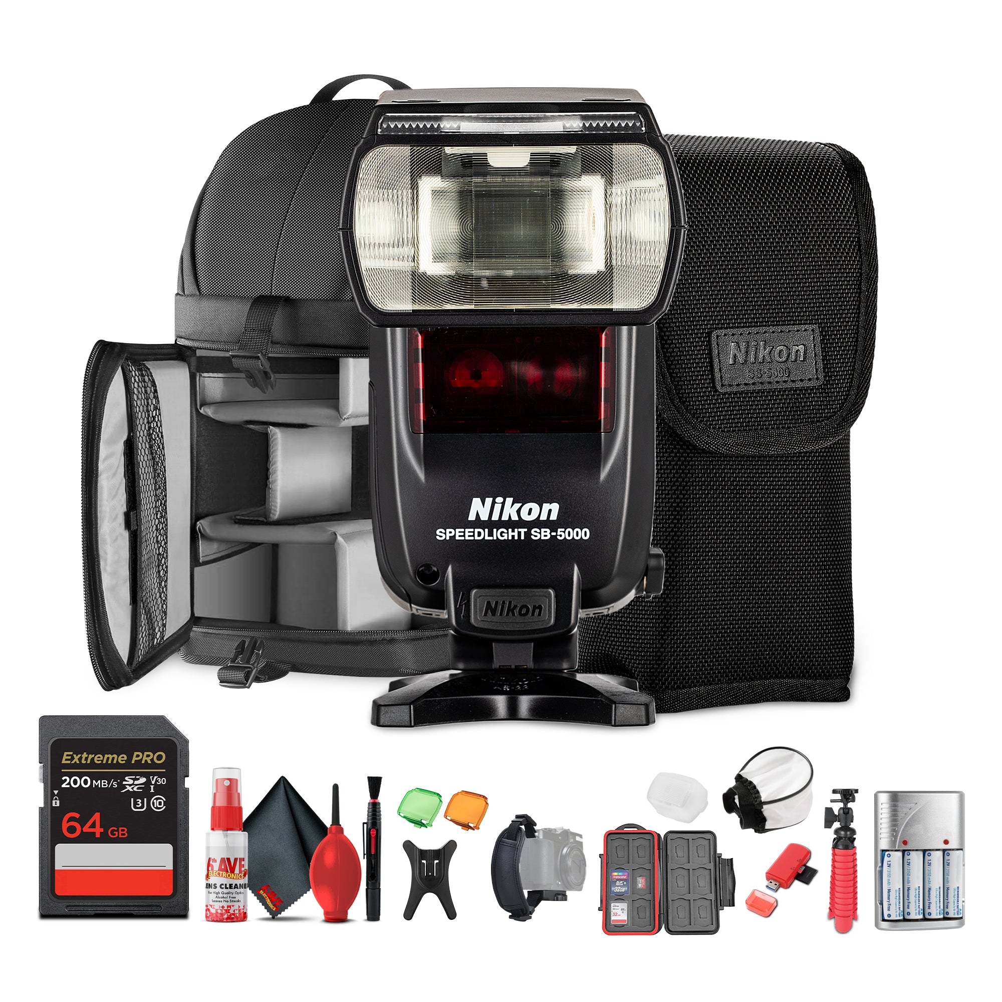 Nikon SB-5000 AF Speedlight Flash, i-TTL, Radio and Optical Wireless Control + More