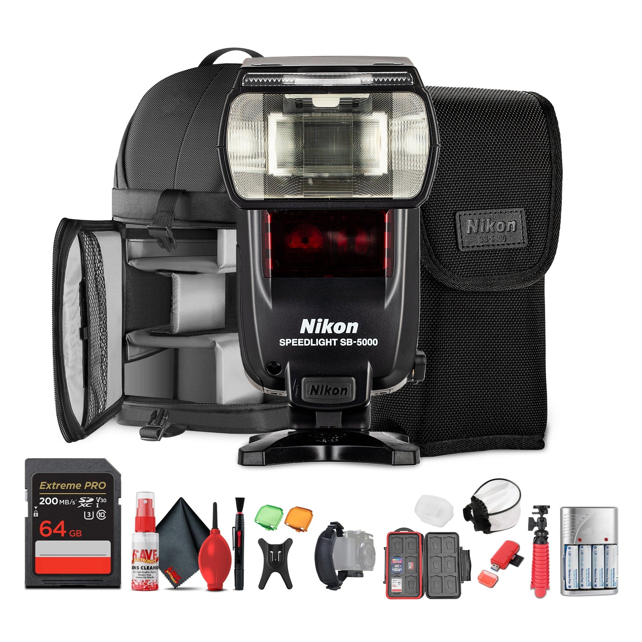 Nikon SB-5000 AF Speedlight Flash, i-TTL, Radio and Optical Wireless Control + More