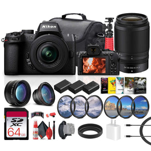Nikon Z50 II Mirrorless Camera w Nikon Z DX 16-50mm & 50-250mm Lenses + More International Version