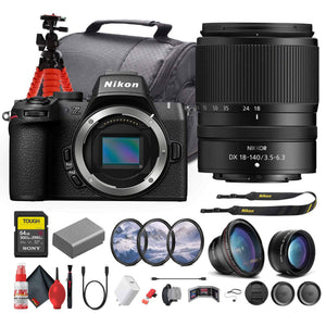 Nikon Z50 II Lightweight Mirrorless Camera with 18-140mm f/3.5-6.3 Lens Kit - Bundle
