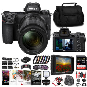 Nikon Z7 II Mirrorless Camera W/ 24-70mm f/4 Lens + 4K Monitor + 64GB Card + More - Reconditioned Nikon
