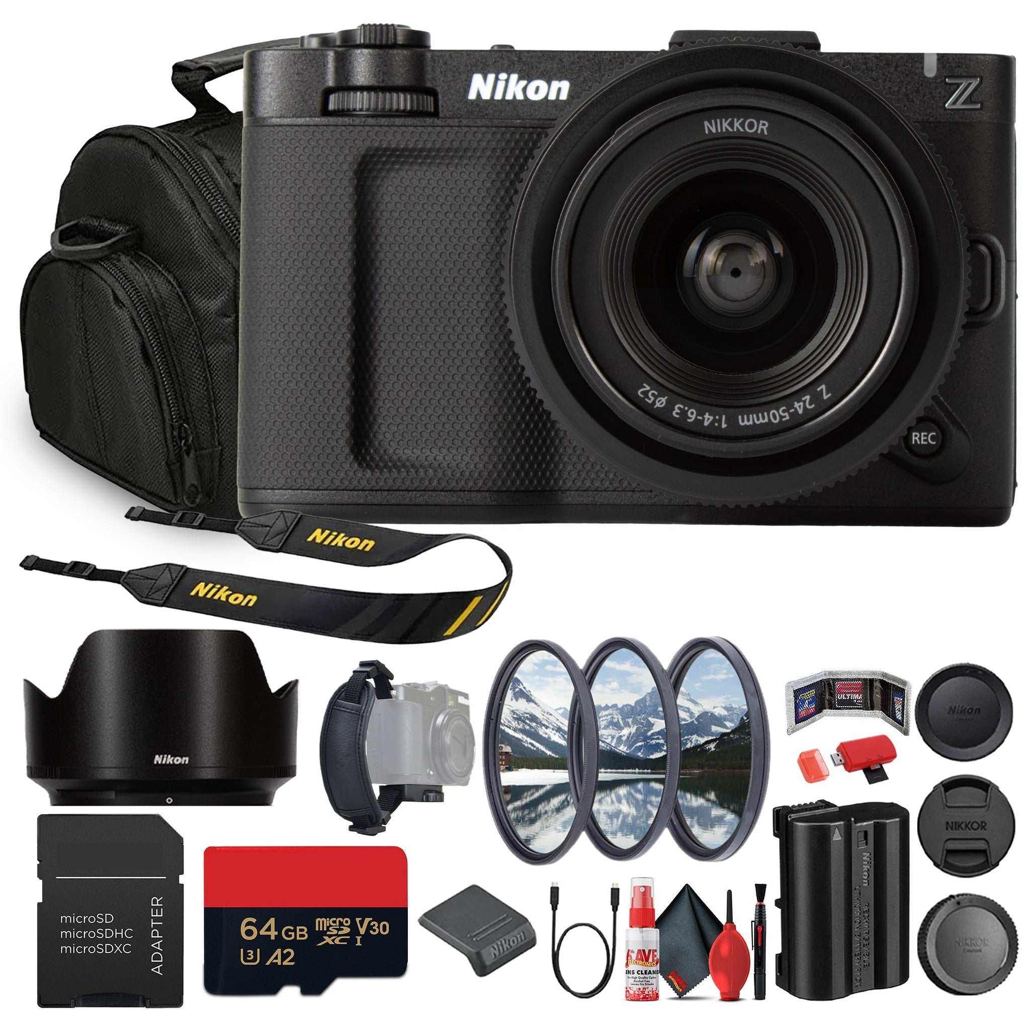 Nikon ZR RED Z 6K Full-Frame Cinema Camera Kit| 4" DCI-P3 Monitor & 24-50mm Lens Bundle