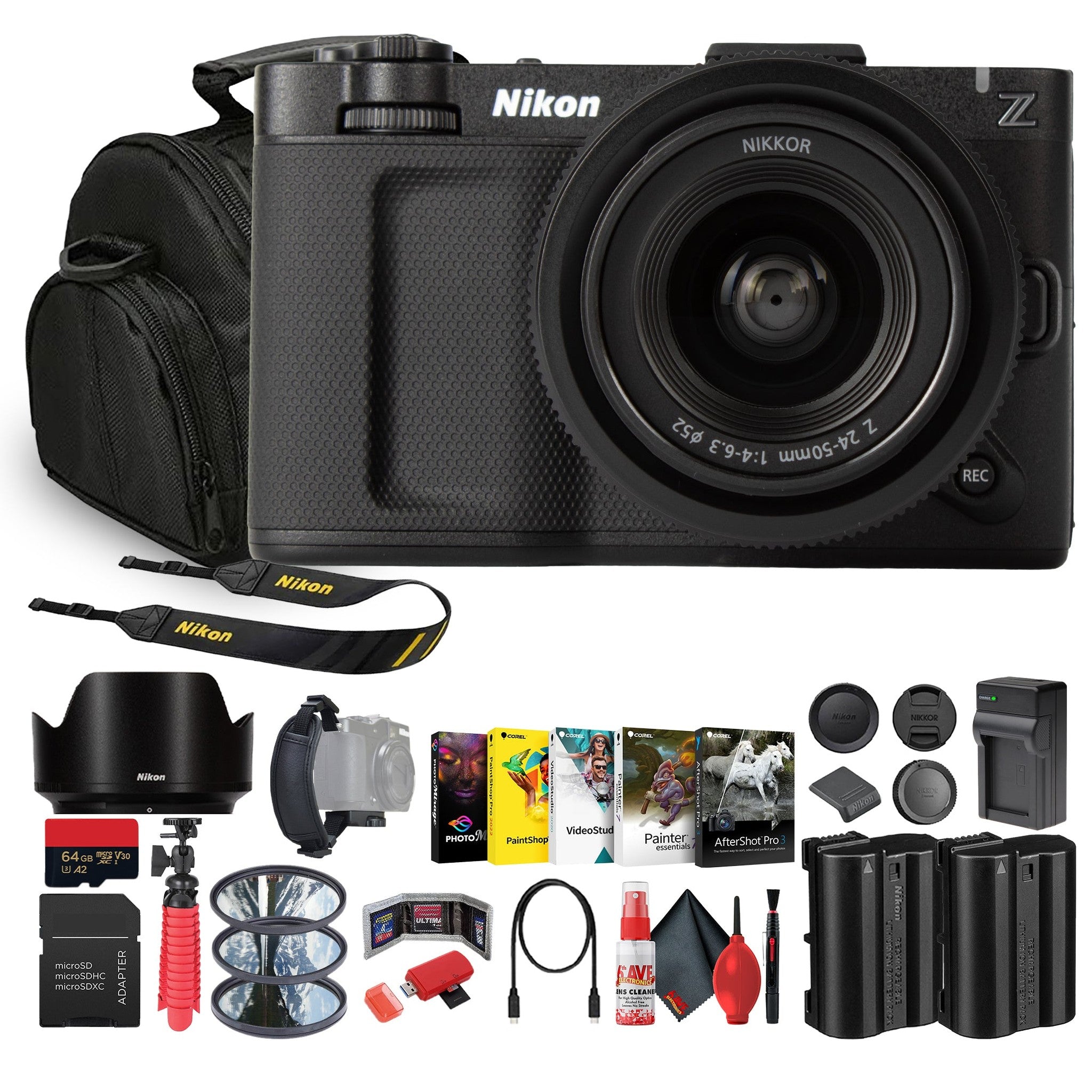 Nikon ZR RED Z 6K Full-Frame Cinema Camera Kit| 4" DCI-P3 Monitor & 24-50mm Lens Travel Bundle