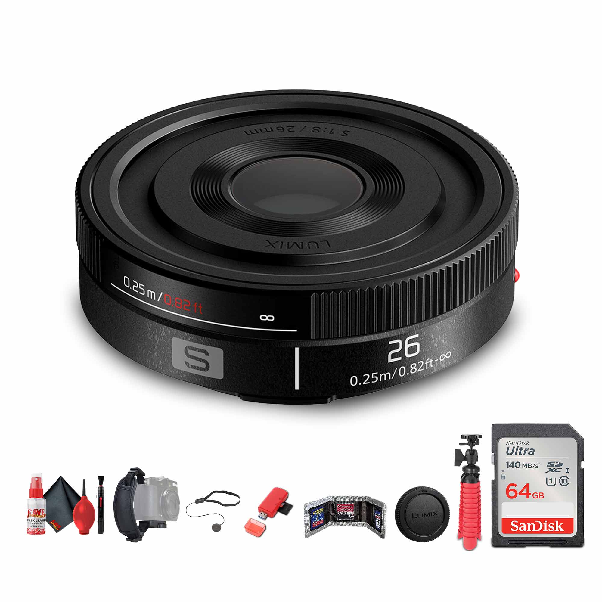 Panasonic Lumix S 26mm f/8 Full Frame Lens L-Mount + Sling Backpack - Bundle