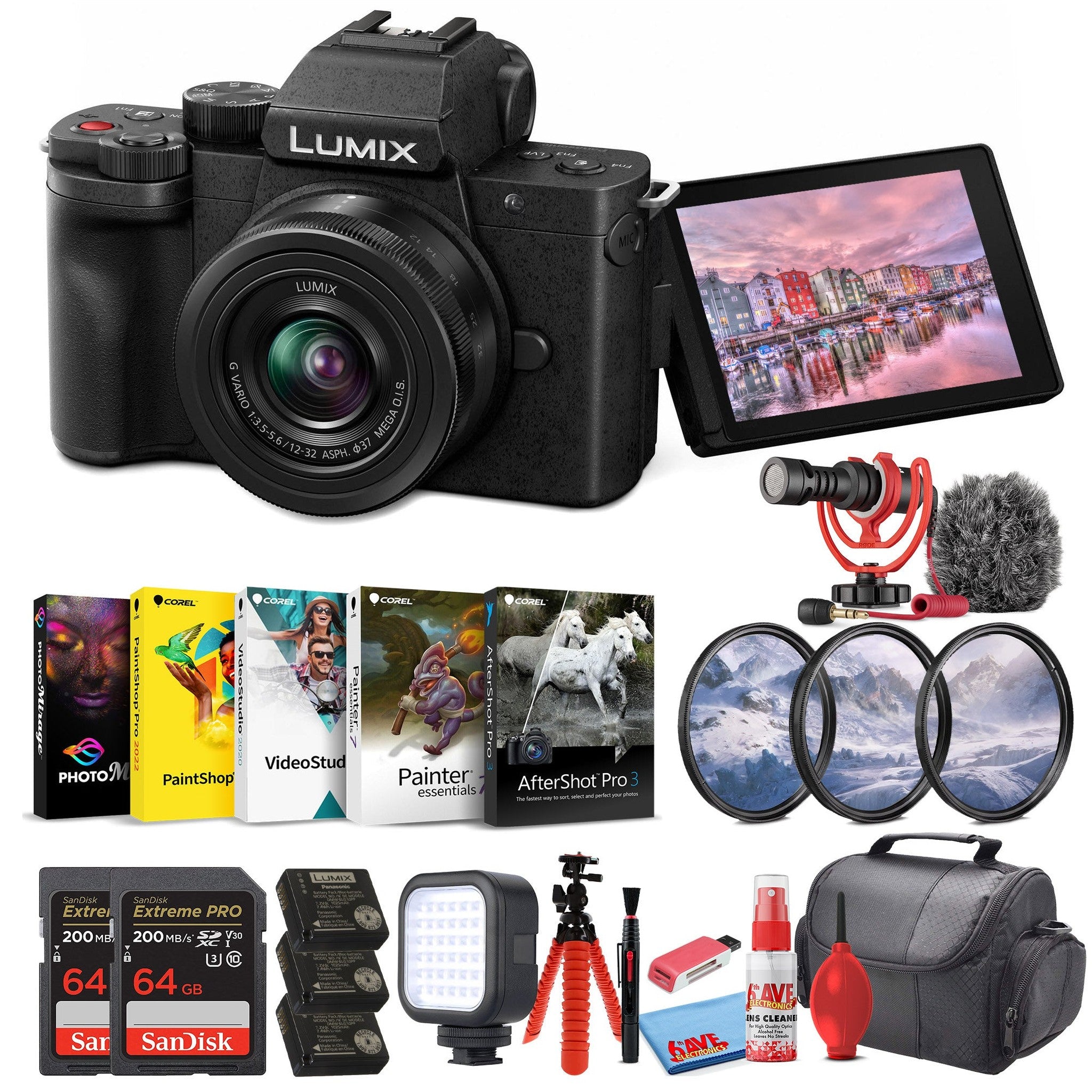 Panasonic Lumix G100 4K Mirrorless Camera with 12-32mm Lens for Photo and Video Panasonic