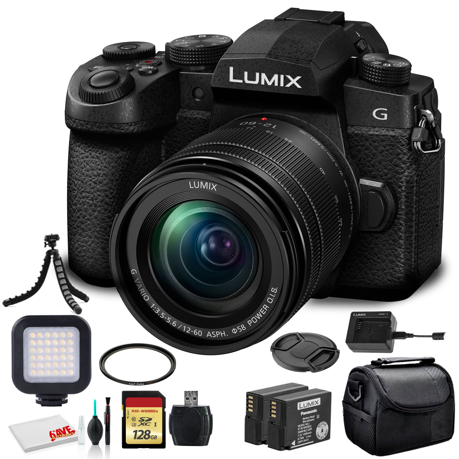 Panasonic Lumix DC-G95 Mirrorless Digital Camera with 12-60mm Lens (DC-G95MK) - Bundle -