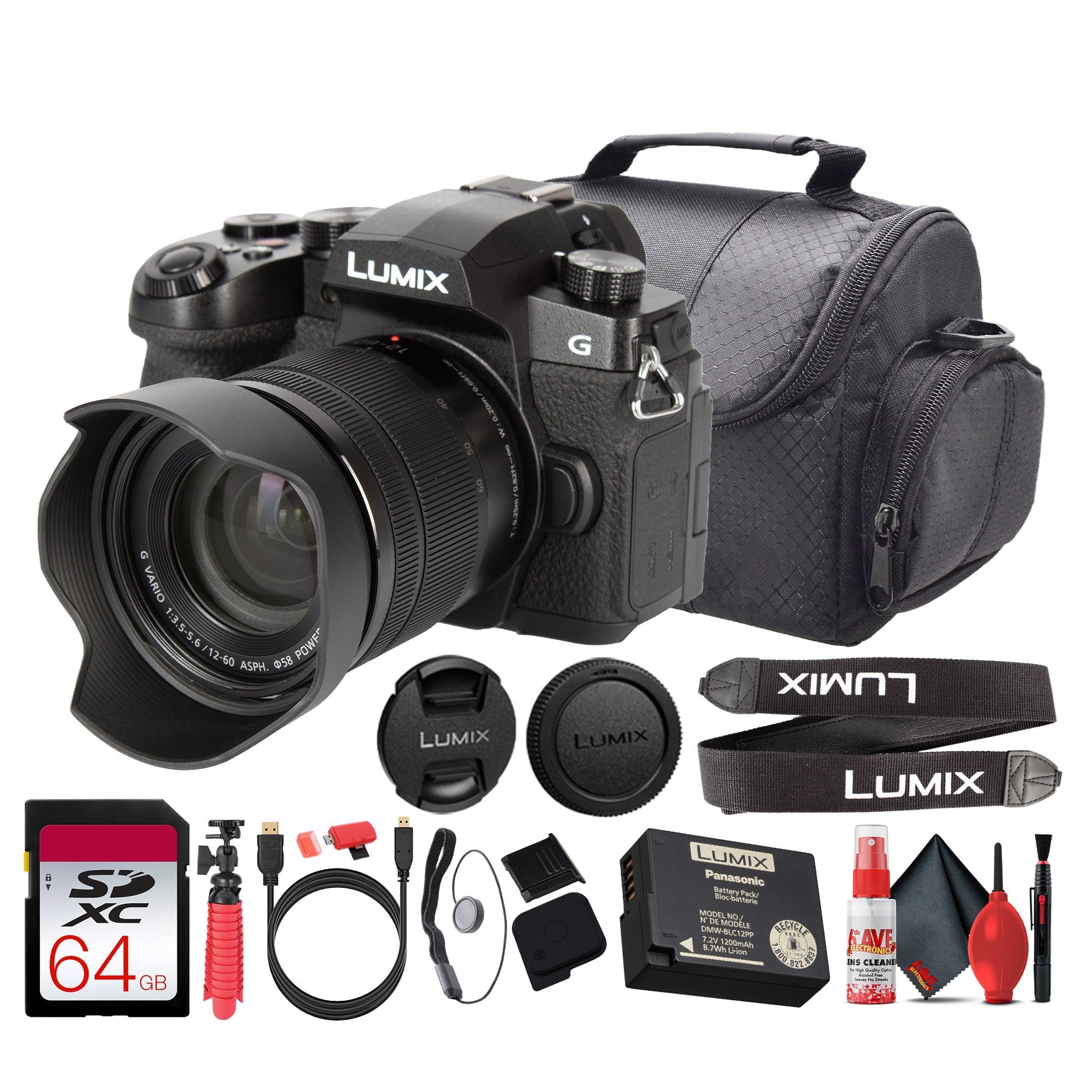 Panasonic Lumix G97 Camera + 12–60mm Lens | 20MP, 4K, Stabilized Kit - Bundle