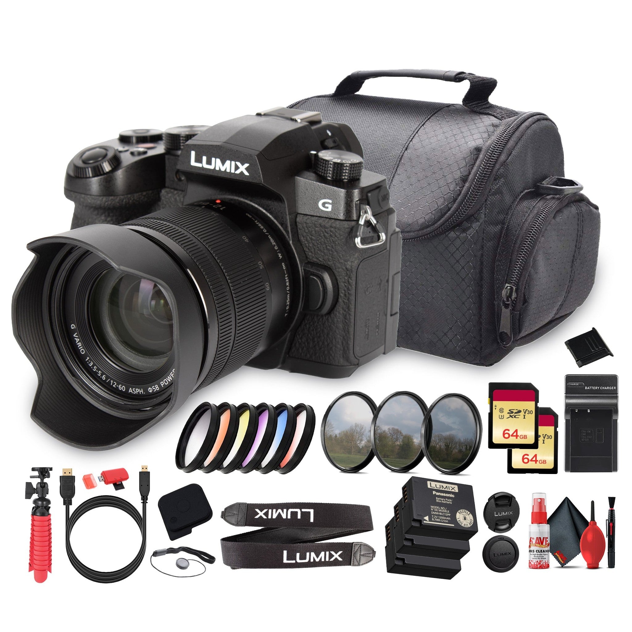 Panasonic Lumix G97 Camera + 12–60mm Lens | 20MP, 4K, Stabilized Kit - Bundle