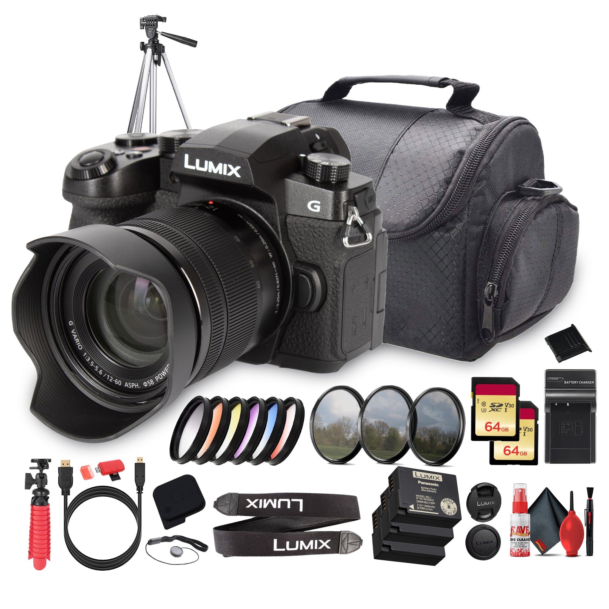 Panasonic Lumix G97 Camera + 12–60mm Lens | 20MP, 4K, Stabilized Kit - Bundle
