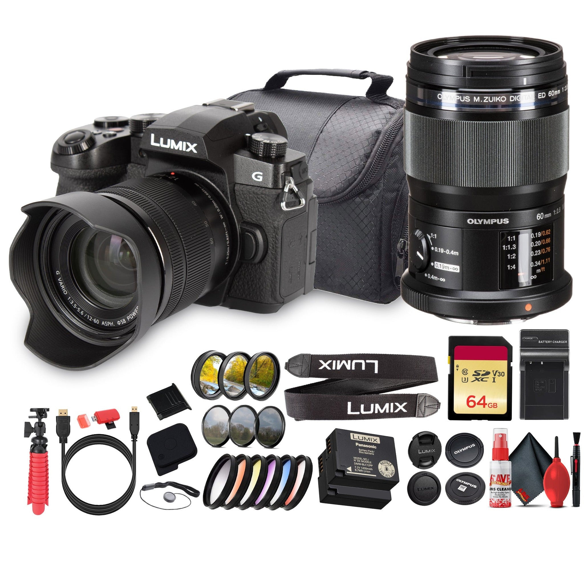 Panasonic Lumix G97 Camera + 12–60mm Lens | 20MP, 4K, Stabilized Kit - Bundle