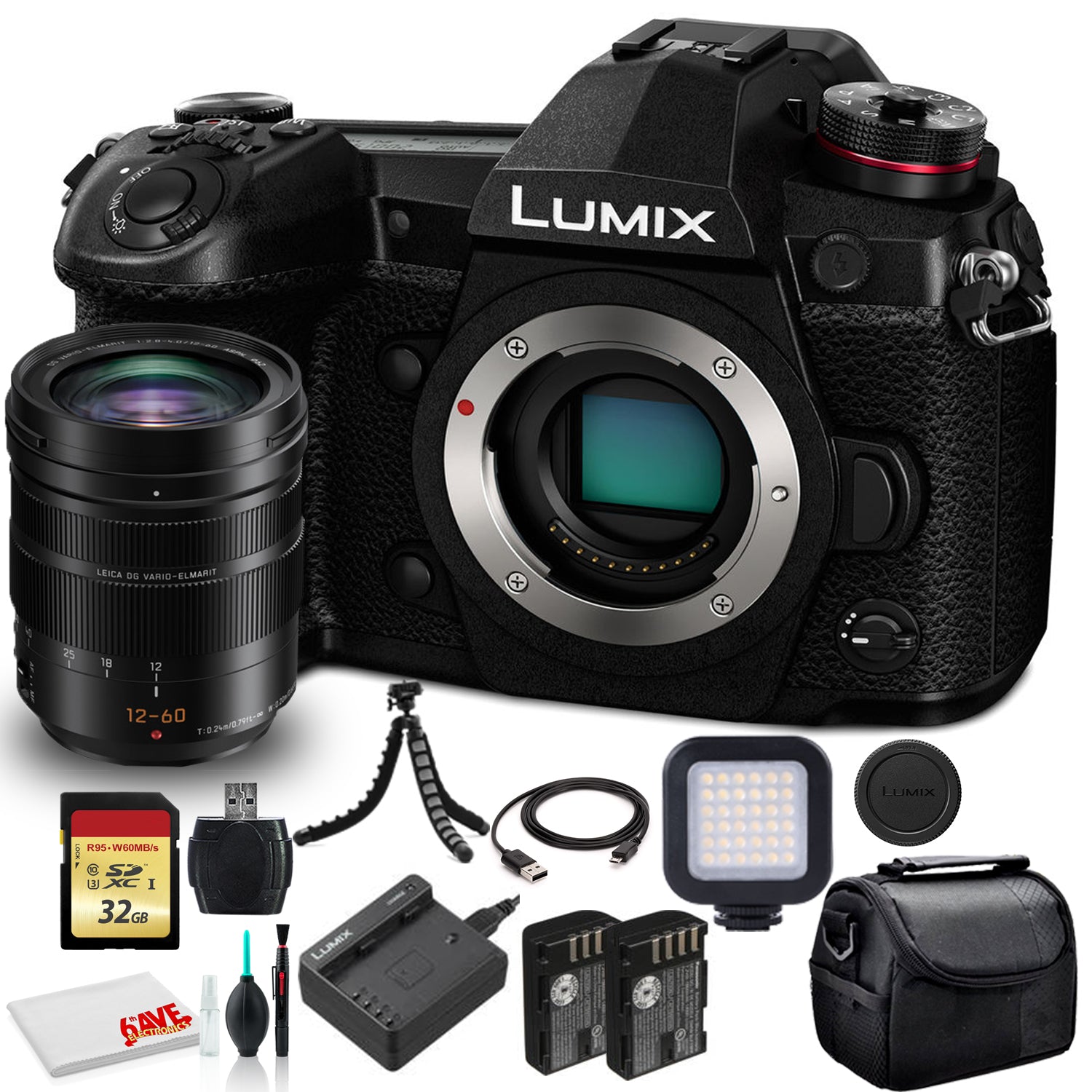 Panasonic Lumix DC-G9 Mirrorless Digital Camera (Body Only) (DC-G9KBODY) Premium Bundle