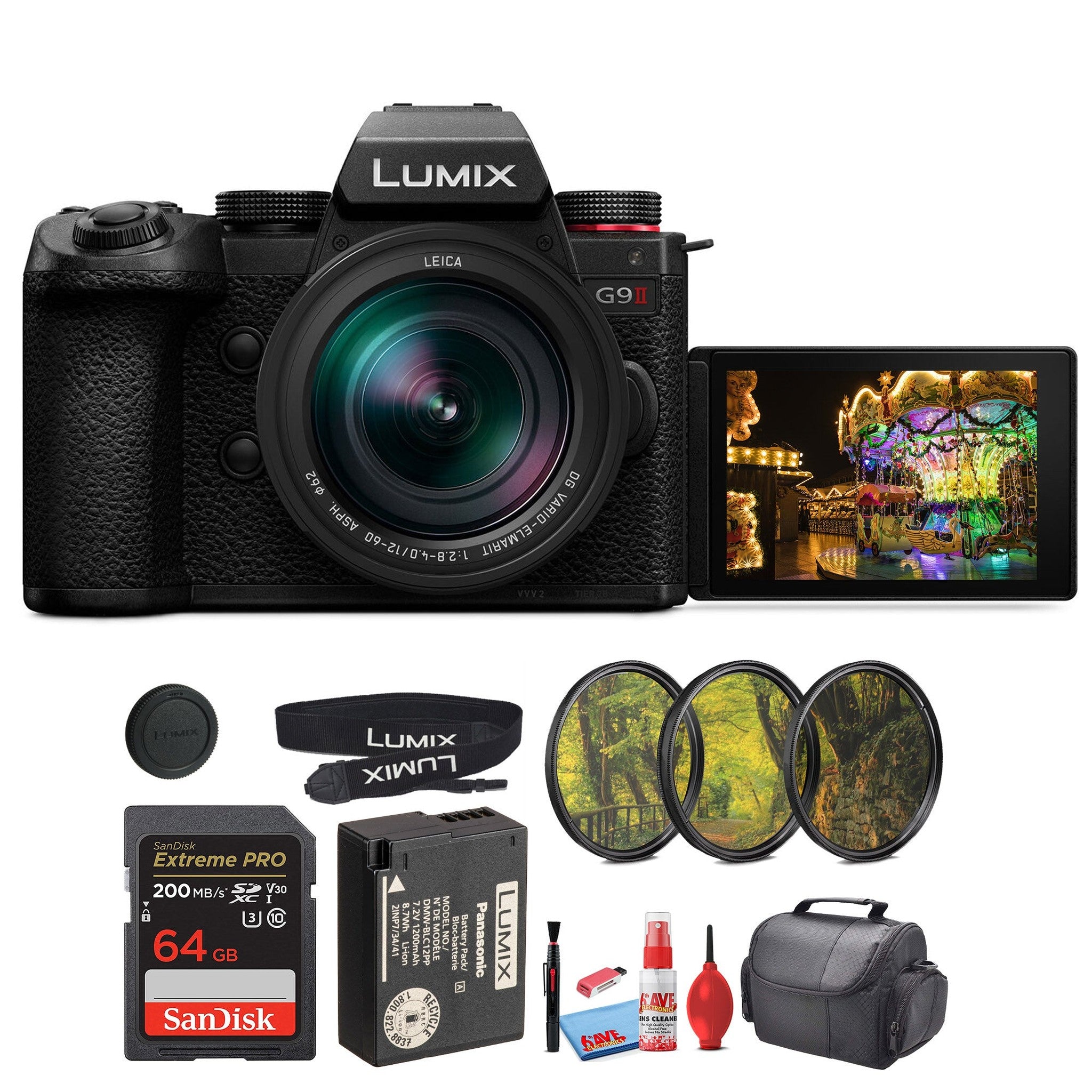 Panasonic Lumix G9 II Micro Four Thirds Mirrorless Camera, 25.2MP with 12-60mm Lens Panasonic
