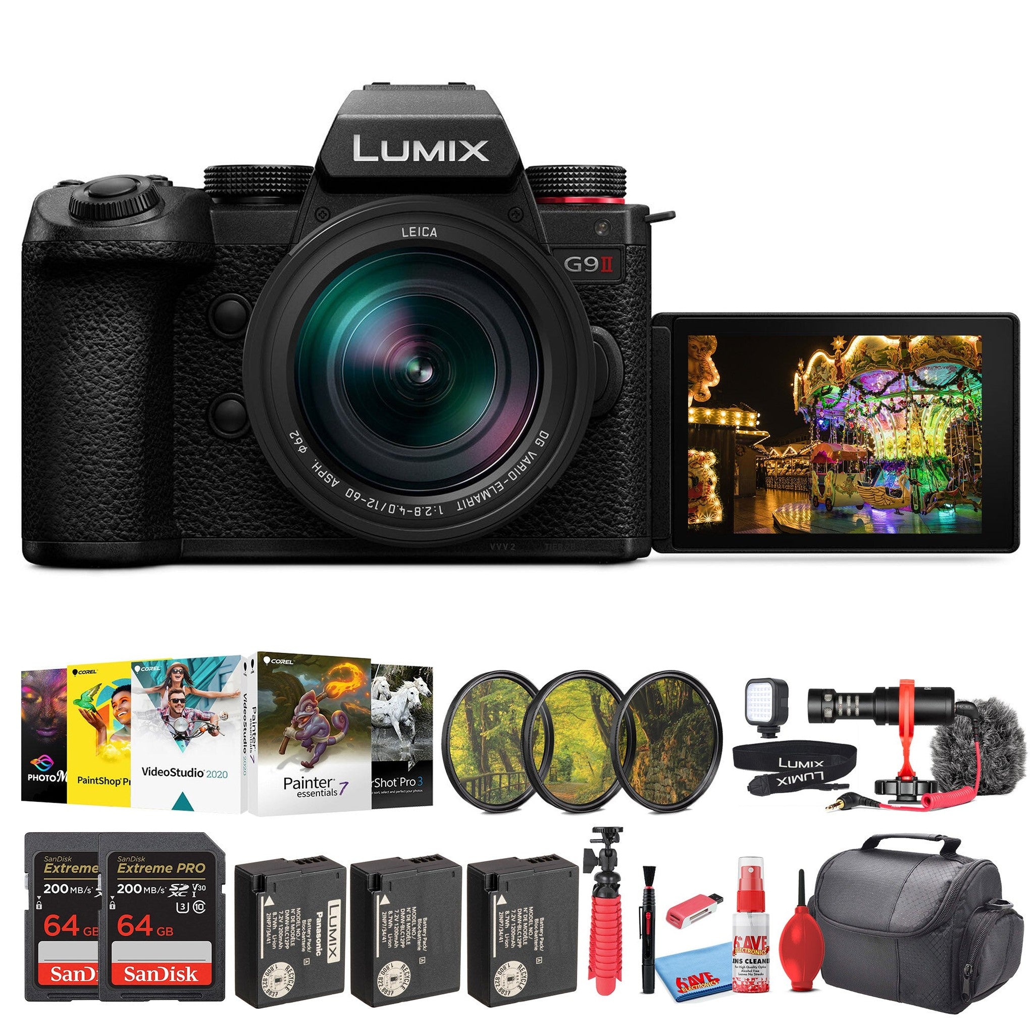 Panasonic Lumix G9 II Micro Four Thirds Mirrorless Camera, 25.2MP with 12-60mm Lens Panasonic