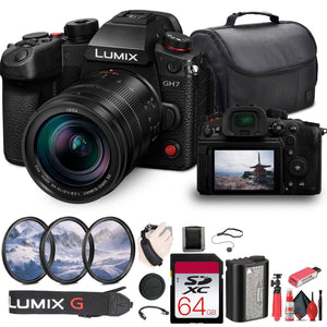 Panasonic Lumix GH7 Mirrorless Micro Four Thirds Camera w 12-60mm f/2.8-4 Lens Bundle International Version