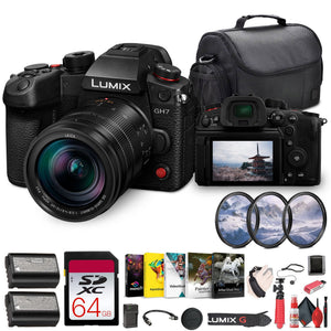 Panasonic Lumix GH7 Mirrorless Micro Four Thirds Camera with 12-60mm f/2.8-4 Lens Bundle