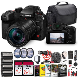 Panasonic Lumix GH7 Mirrorless Micro Four Thirds Camera with 12-60mm f/2.8-4 Lens Bundle
