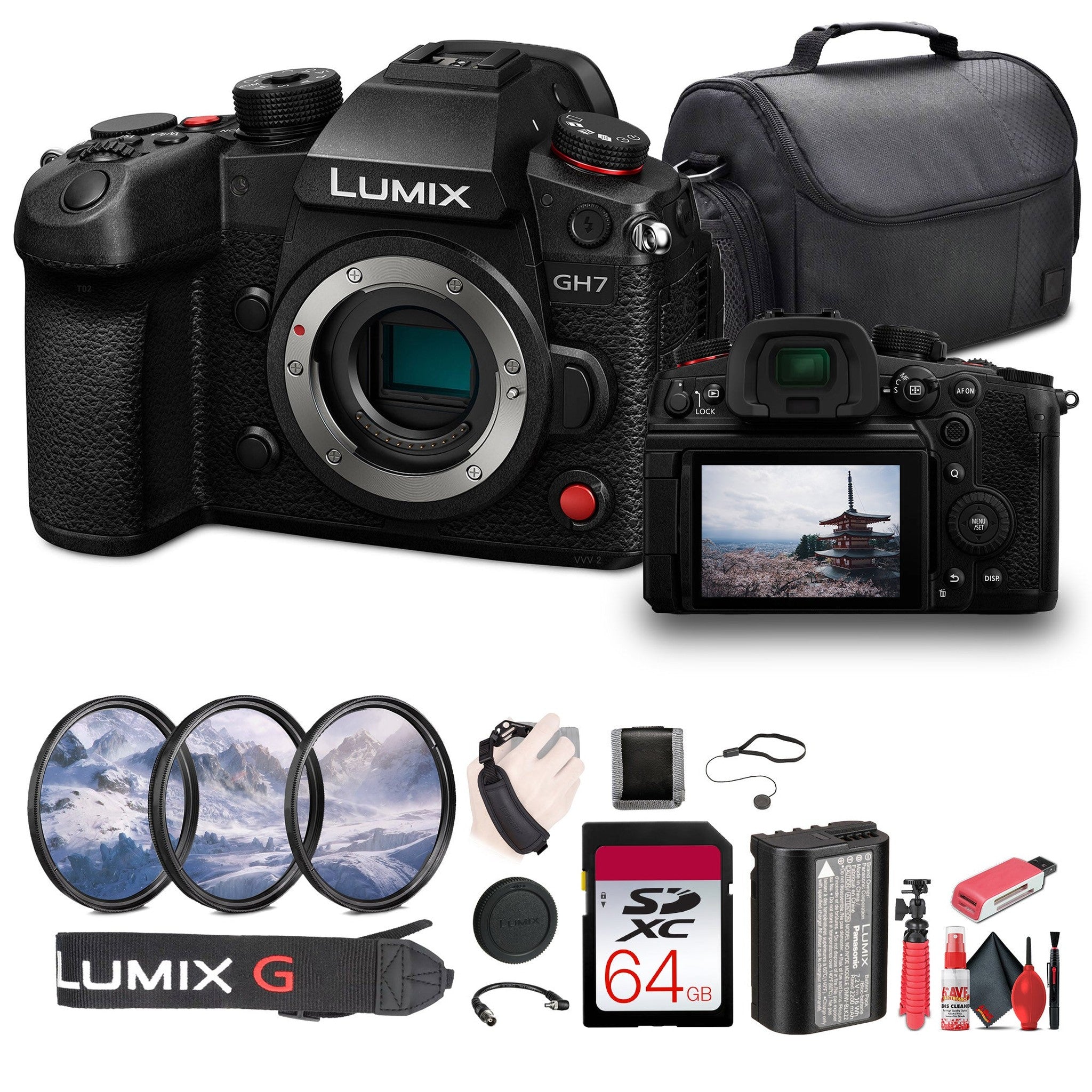 Panasonic Lumix GH7 Mirrorless Micro Four Thirds Camera DC-GH7BODY Bundle