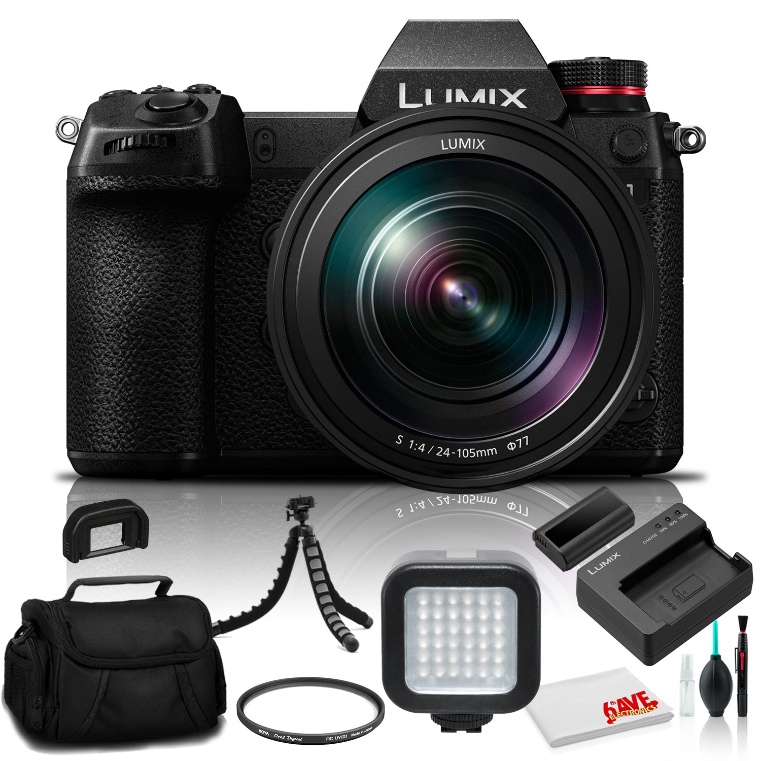 Panasonic Lumix DC-S1 Mirrorless Digital Camera with 24-105mm Lens (DC-S1MK) - Bundle -