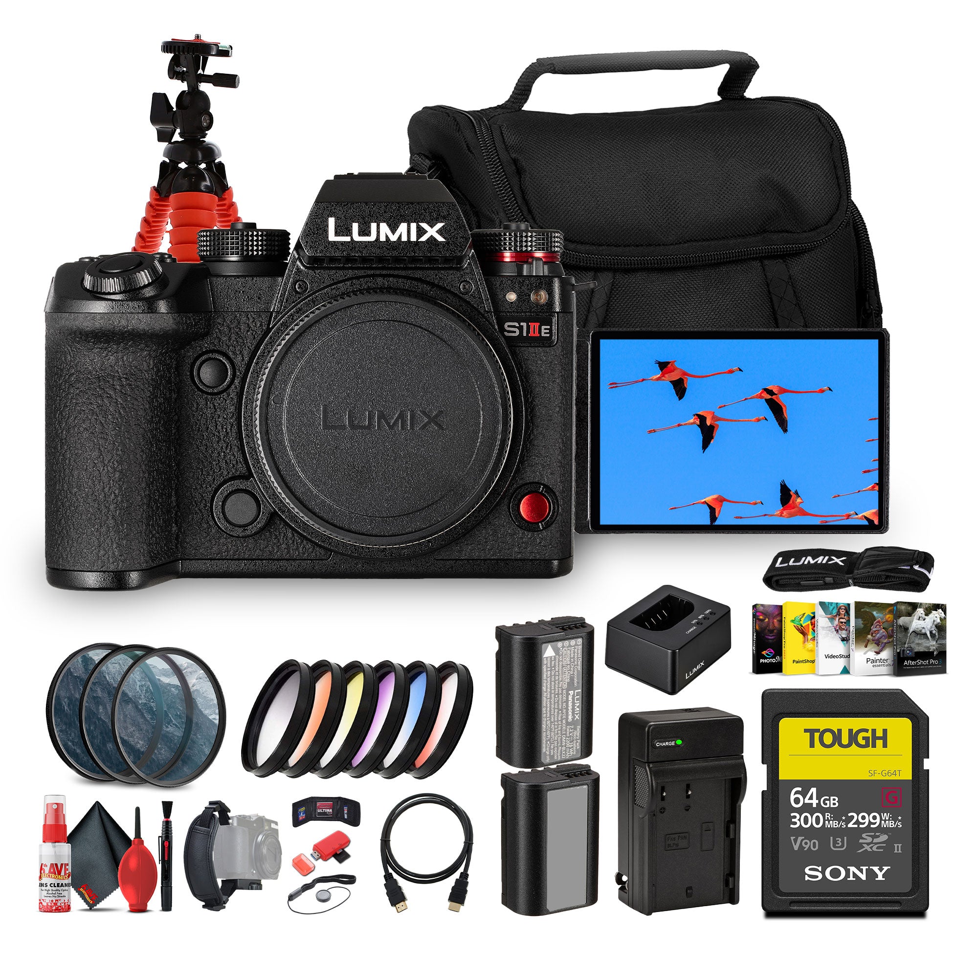 Panasonic LUMIX S1 IIE Mirrorless Camera | 24.2MP Full-Frame BSI Sensor Bundle