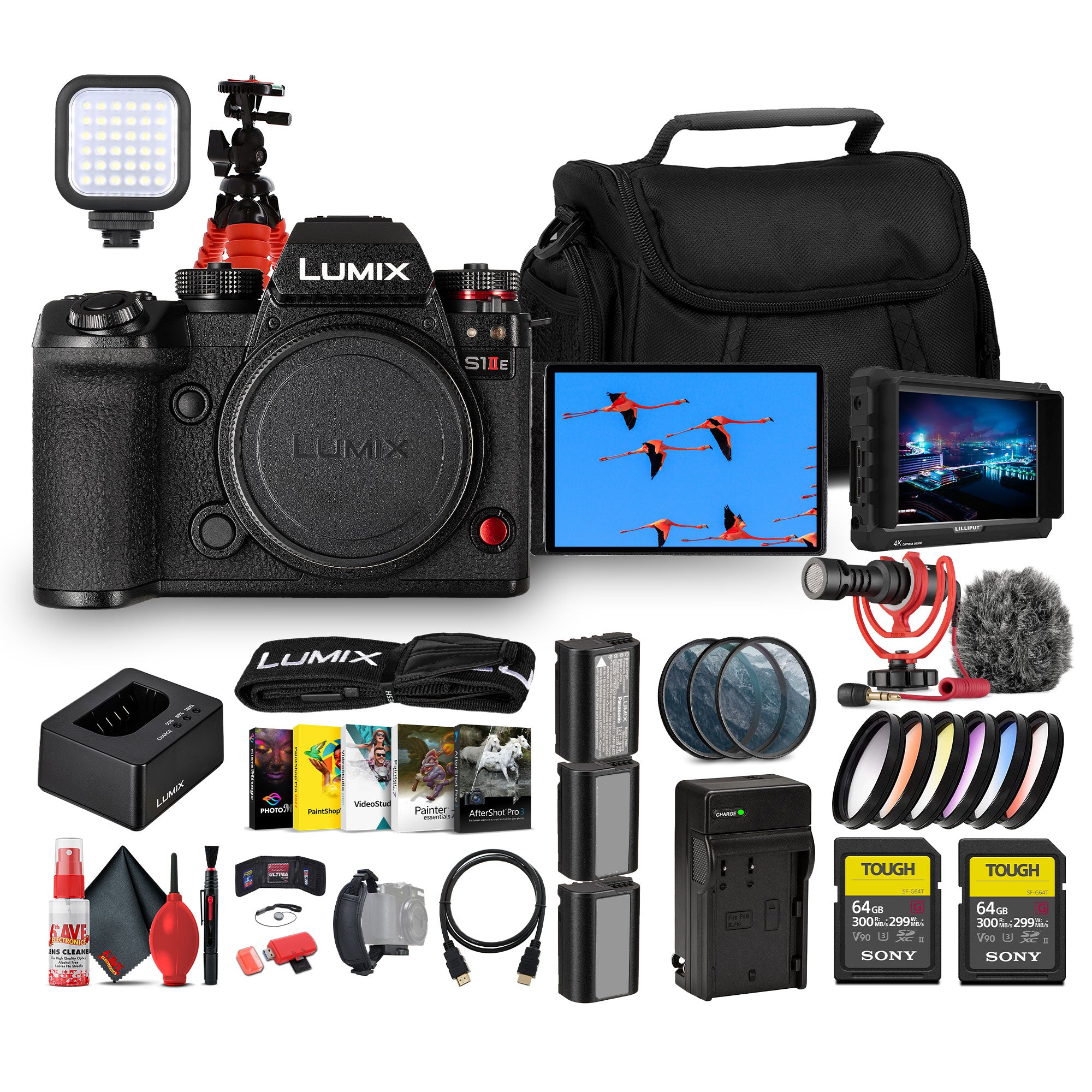 Panasonic LUMIX S1 IIE Mirrorless Camera | 24.2MP Full-Frame BSI Sensor Bundle