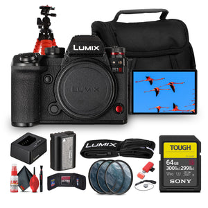 Panasonic LUMIX S1 II Mirrorless Camera | 24.2MP Full-Frame BSI Sensor Bundle