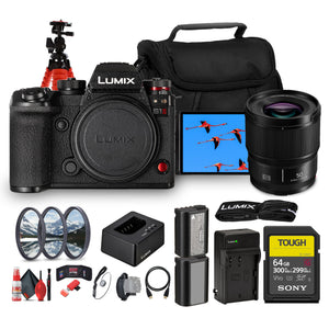 Panasonic LUMIX S1 II Mirrorless Camera | 24.2MP Full-Frame BSI Sensor Bundle