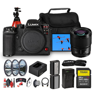 Panasonic LUMIX S1 II Mirrorless Camera | 24.2MP Full-Frame BSI Sensor Bundle